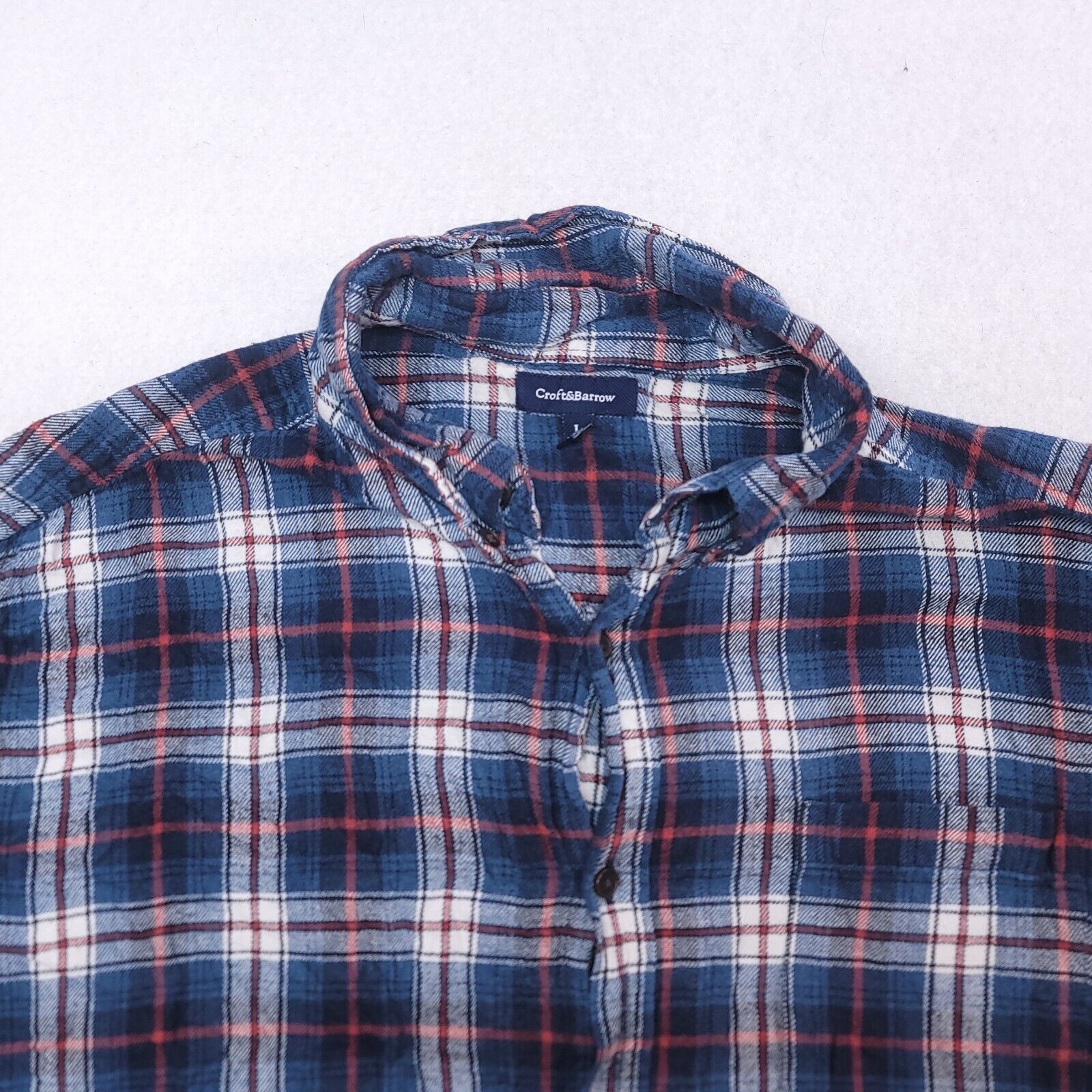 Croft & Barrow Croft & Barrow Tartan Flannel Shirt Mens Size L Maroon Blue Size US L / EU 52-54 / 3 - 1 Thumbnail