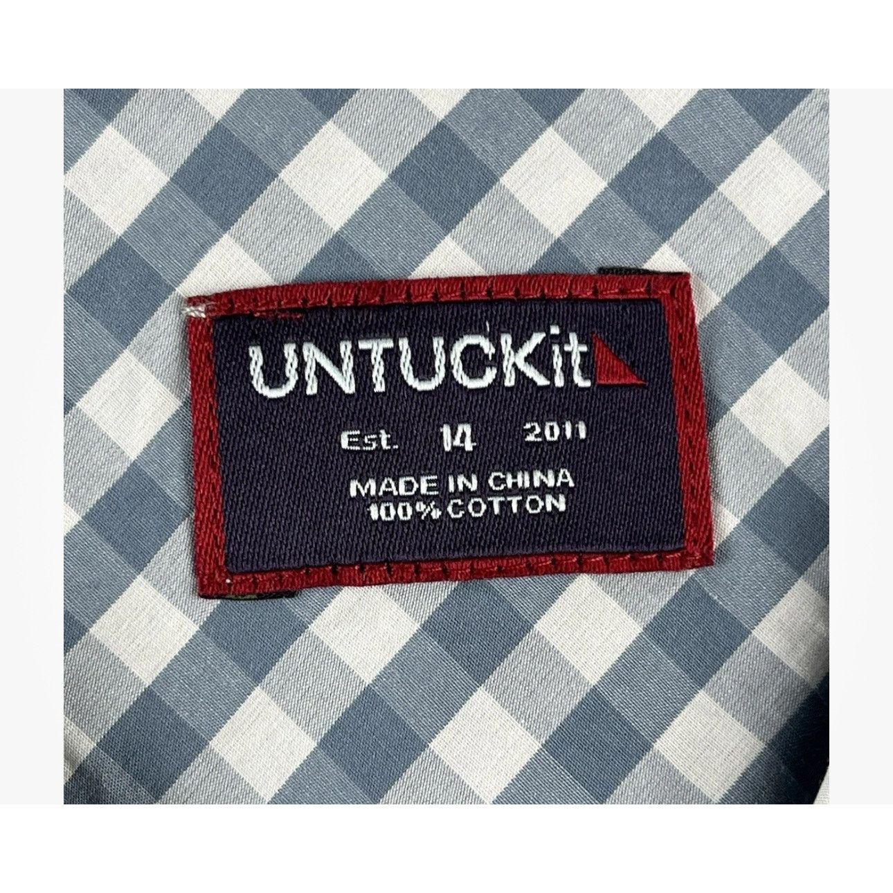 UNTUCKit UNTUCKIT Crispo Gingham Button Up Shirt Blue White S14 Size S / US 4 / IT 40 - 4 Thumbnail