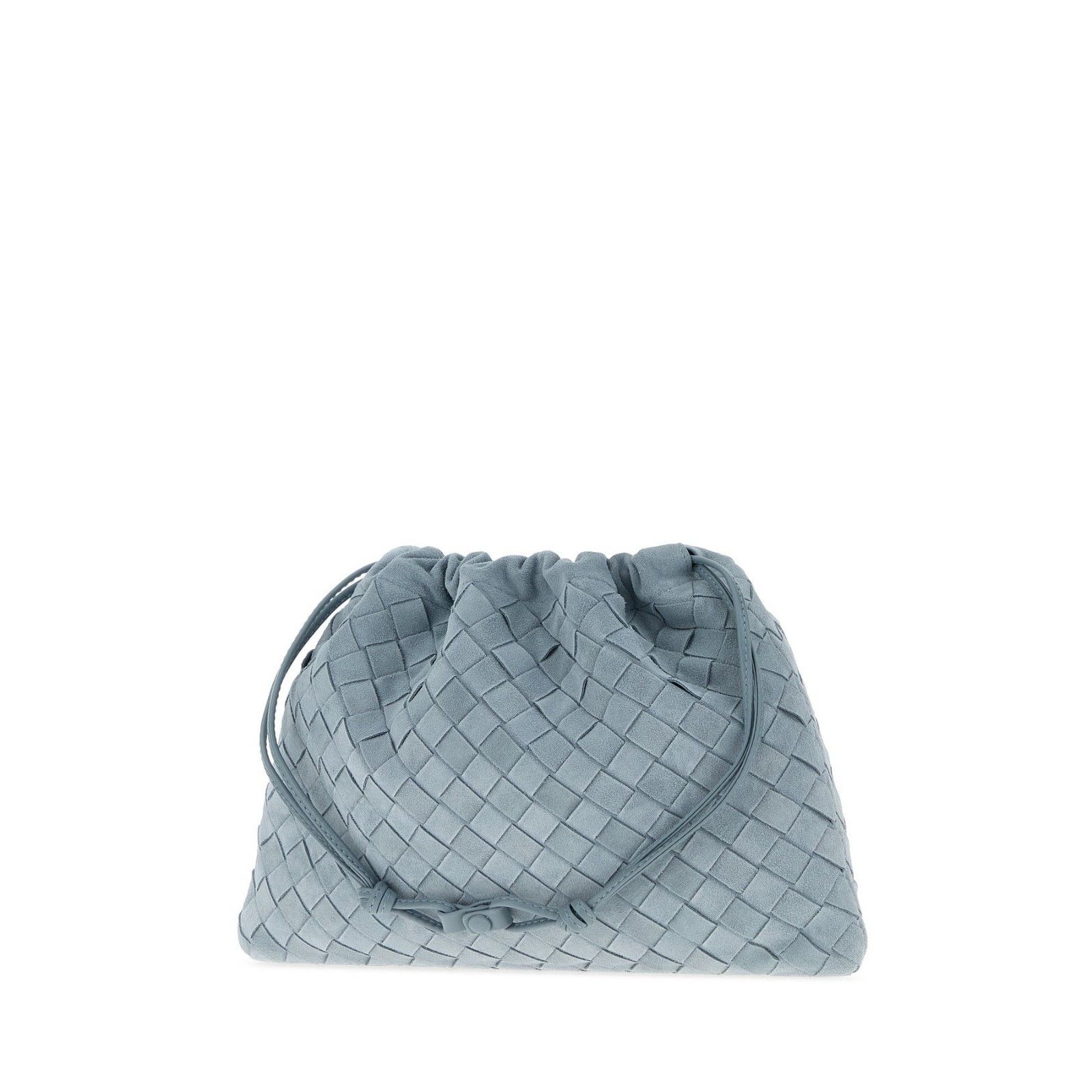 Bottega Veneta BOTTEGA VENETA Dustbag Medium $2600 Light Blue Suede Handbag Size ONE SIZE - 2 Thumbnail
