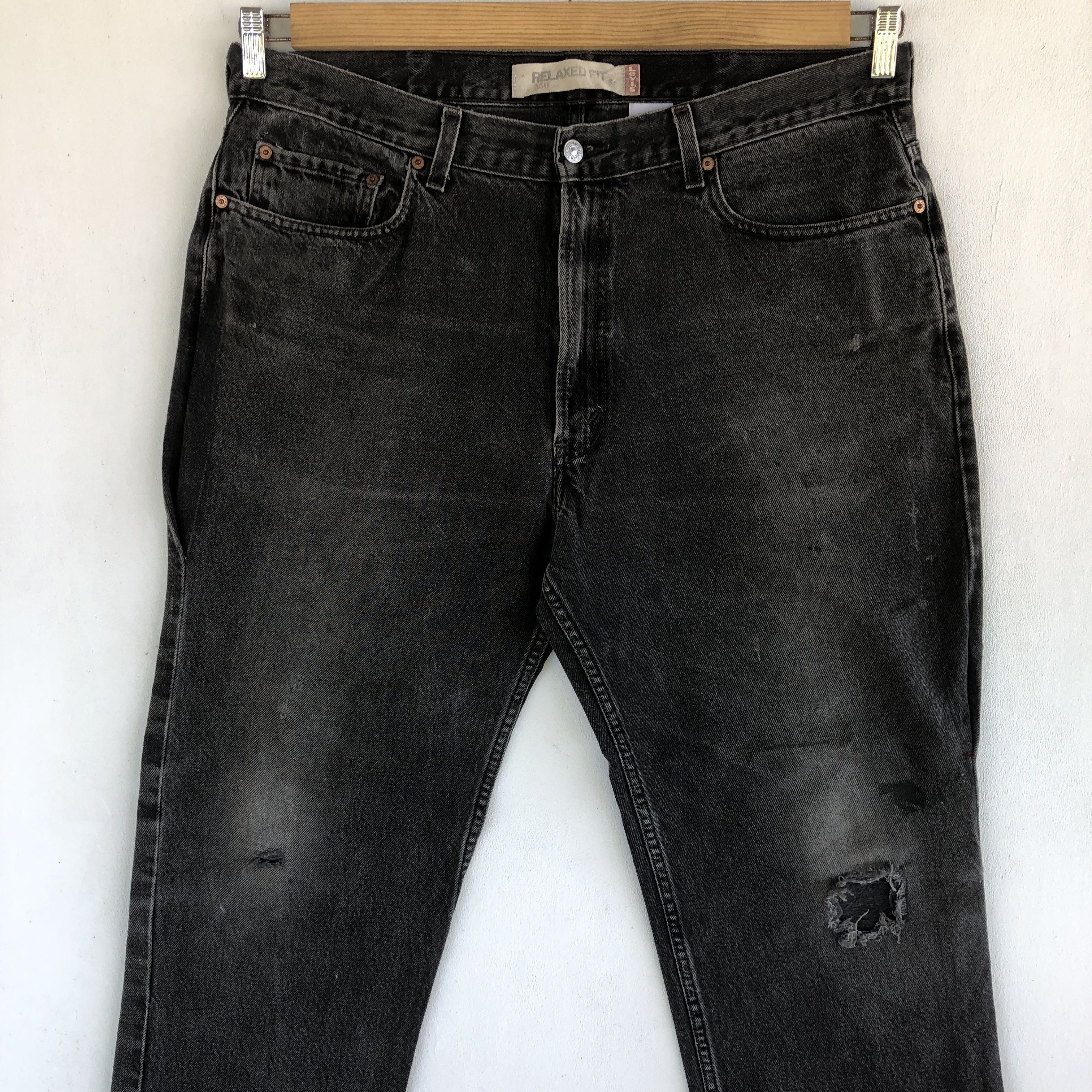 Levi's Vintage Levis 550 Jeans Faded Black Grunge Levi's Denim Size US 36 / EU 52 - 3 Thumbnail