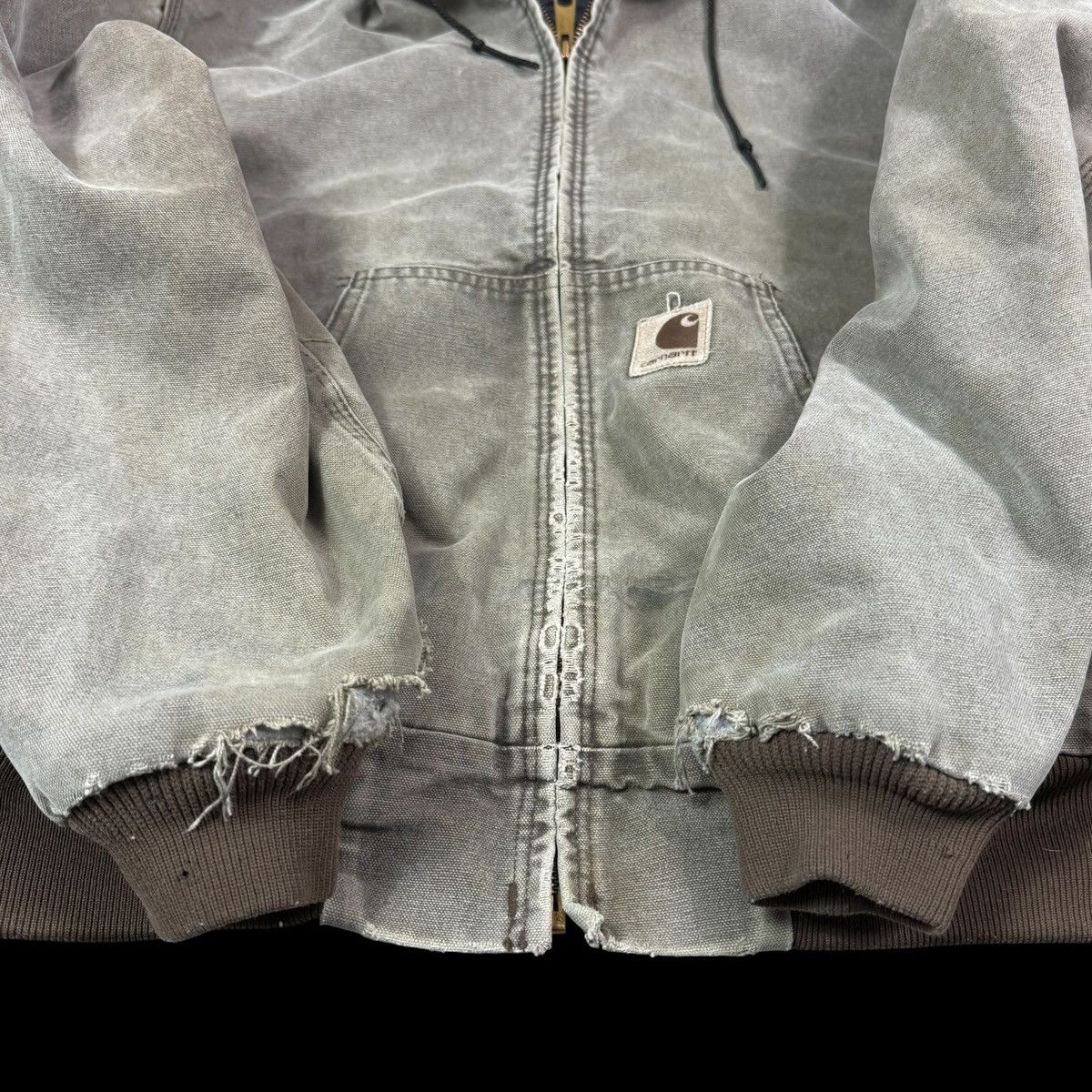 Carhartt Vintage 90s J06 CHT Faded Distressed Full Zip Jacket 2XL Size US XXL / EU 58 / 5 - 3 Thumbnail