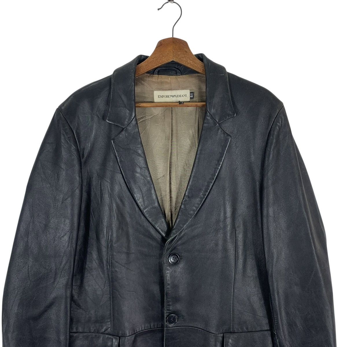 Emporio Armani 🔥🔥EMPORIO ARMANI COLLECTION LEATHER JACKET Size US M / EU 48-50 / 2 - 4 Thumbnail