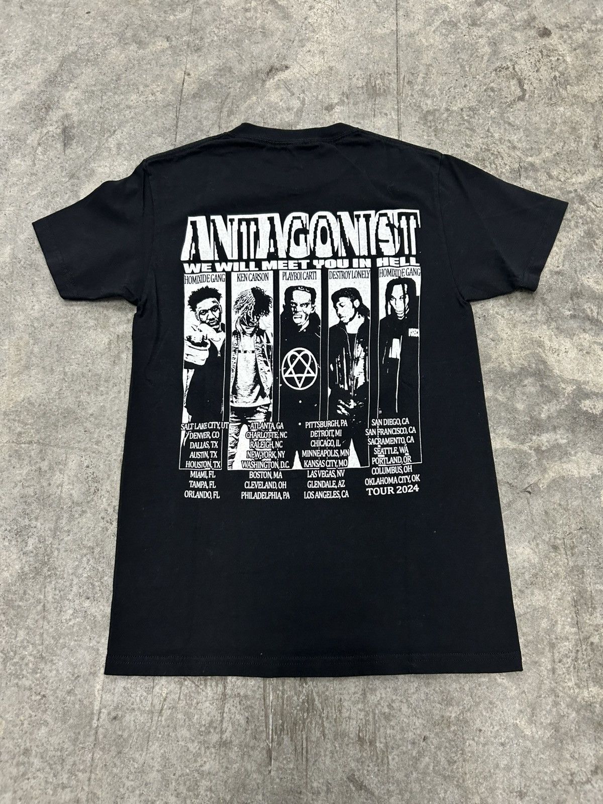Band Tees 2024 Playboi carti antagonist tour t shirt Size US S / EU 44-46 / 1 - 2 Thumbnail
