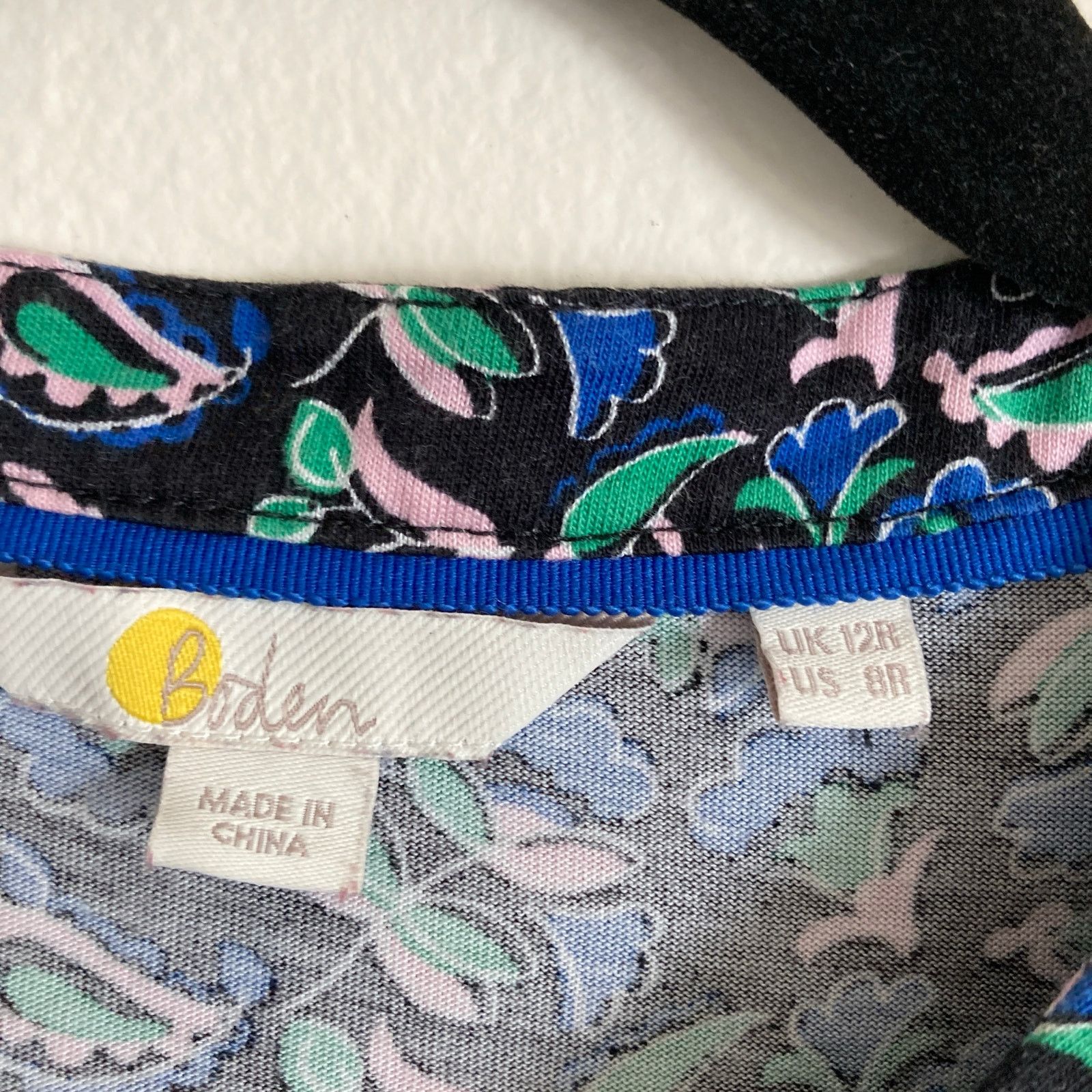 Boden Boden Cotton Blue Floral Paisley Button Front Tiered Dress Size M / US 6-8 / IT 42-44 - 8 Thumbnail