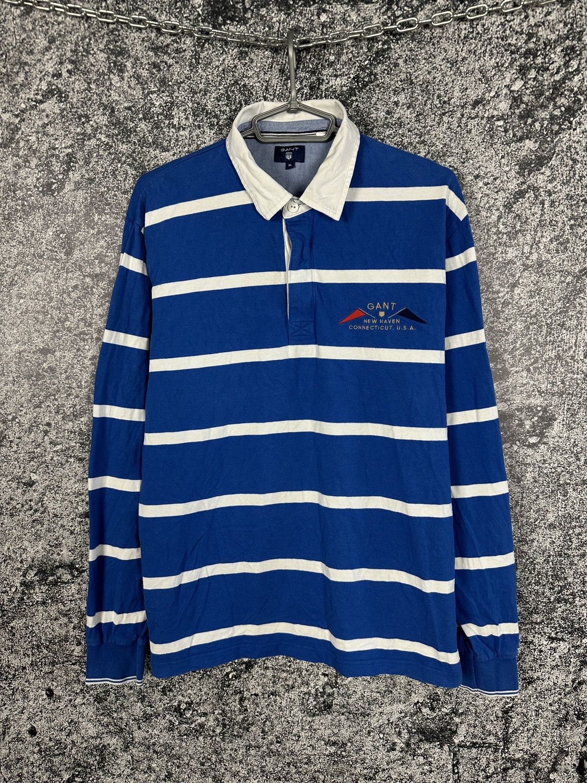 Gant GANT New Haven Connecticut USA Long Sleeve Polo Shirt XL Size US XL / EU 56 / 4 - 1 Thumbnail