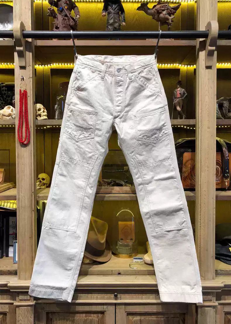 image of Freewheelers Derrickman Herringbone White Underground Pants, Men's (Size 32)