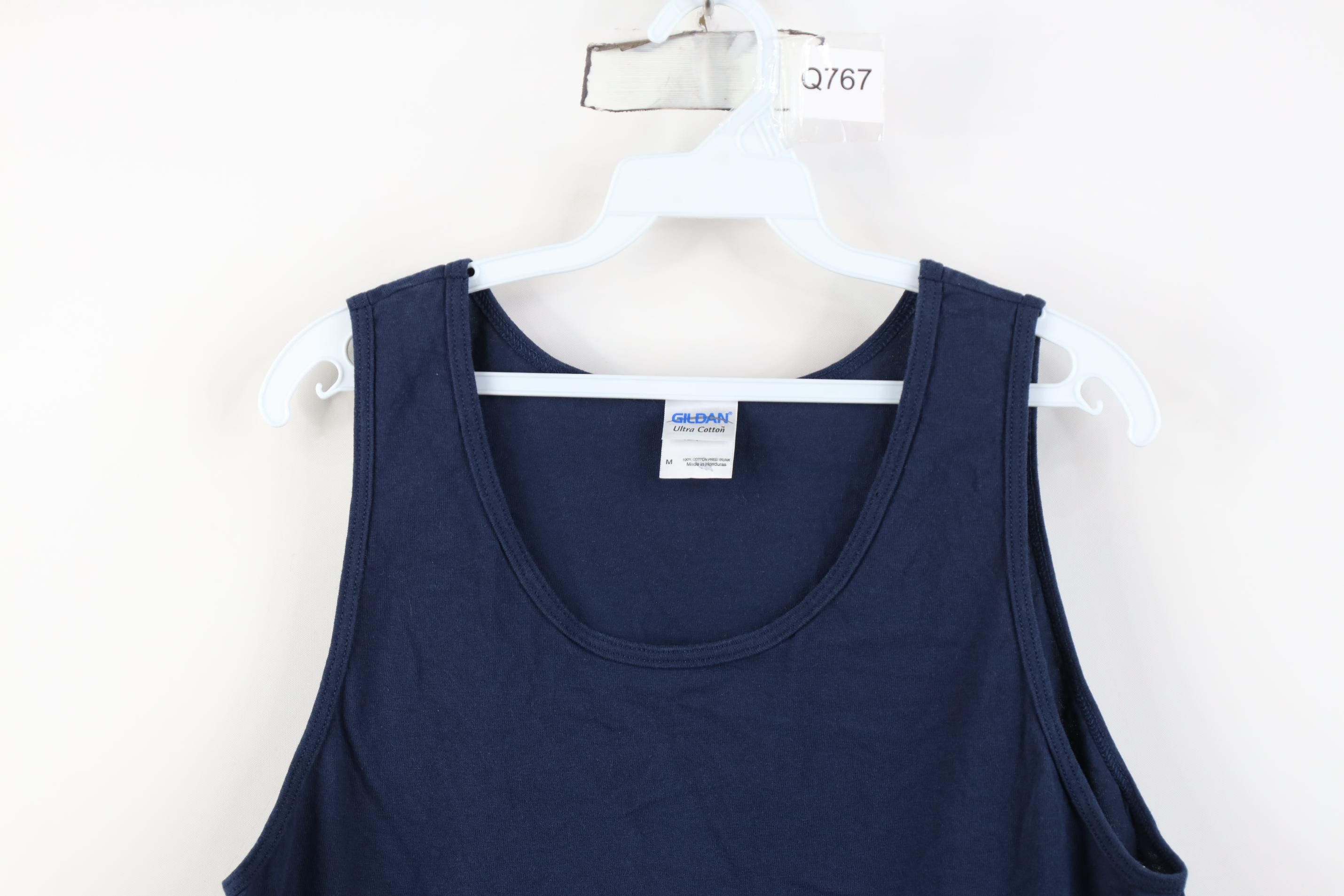 Vintage Vintage 90s Y2K Streetwear Tank Top T-Shirt Blue Cotton Size US M / EU 48-50 / 2 - 2 Thumbnail