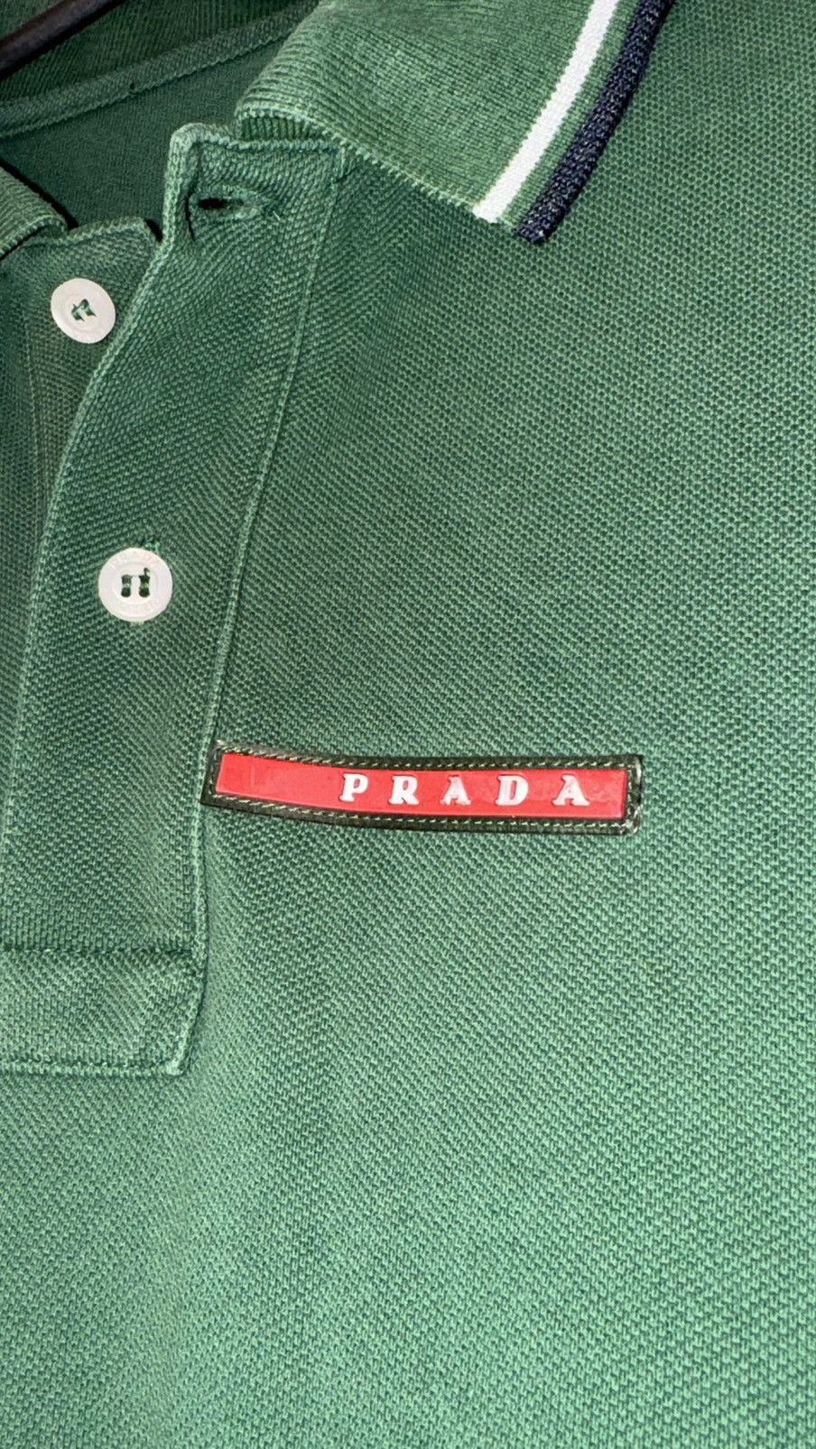 Prada Prada red tab classic polo rare green Size US M / EU 48-50 / 2 - 4 Thumbnail