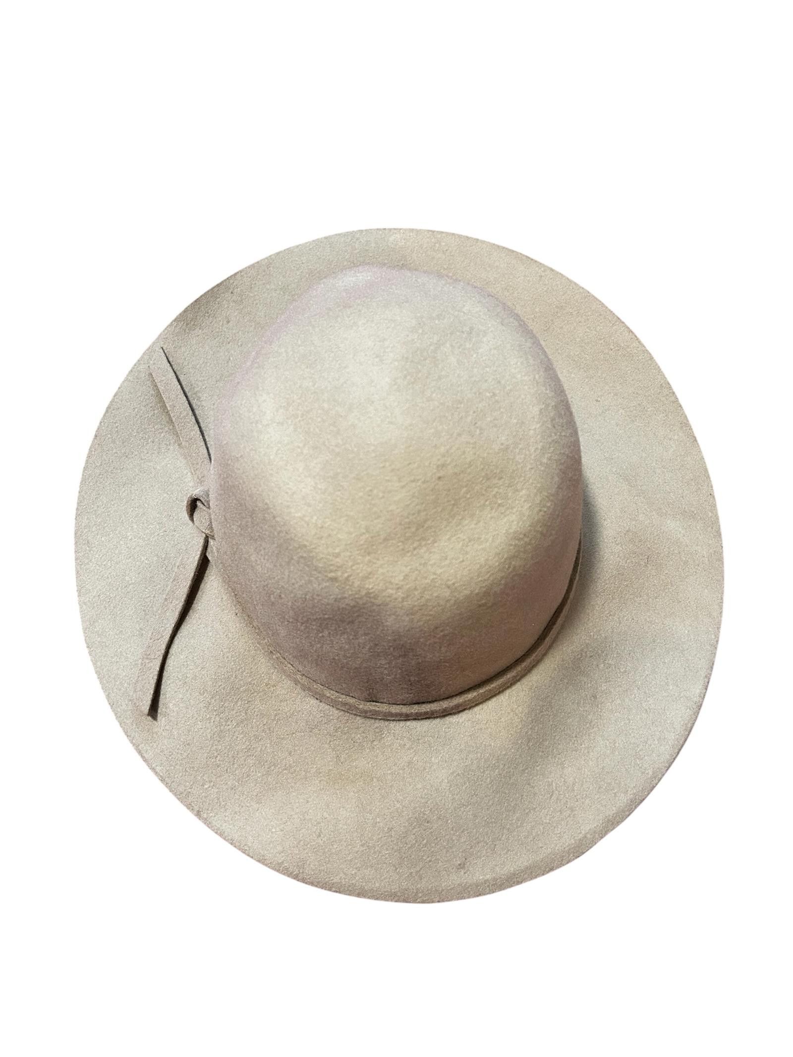 Designer Stylish Beige Wool Hat Size ONE SIZE - 2 Thumbnail
