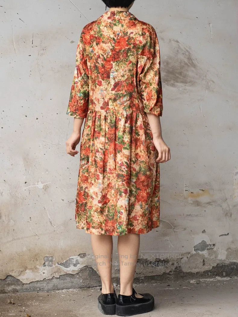 Comme des Garcons Comme Des Garcons Oil Painting Flower Dress Size XS / US 0-2 / IT 36-38 - 3 Thumbnail