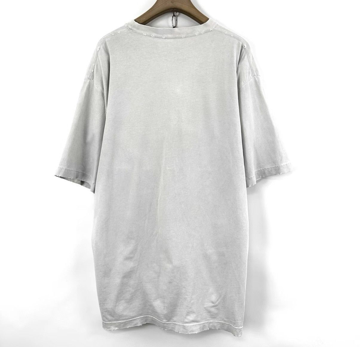 Balenciaga Balenciaga / Men's Grey Logo Print Short Sleeve K12 Size US XL / EU 56 / 4 - 2 Thumbnail