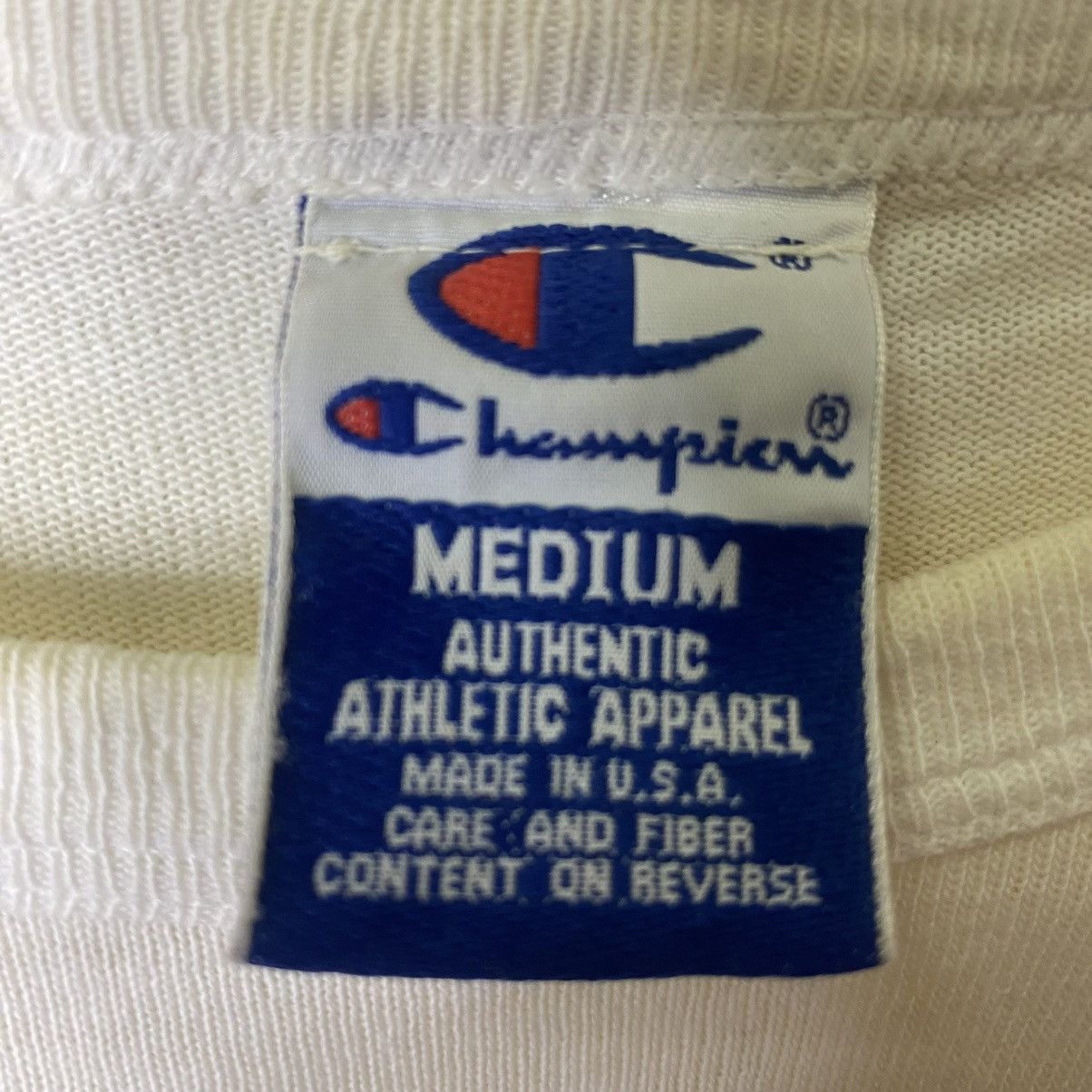Champion × Vintage 1990s Champion Spell Out LS T Shirt Made in USA Size US M / EU 48-50 / 2 - 3 Thumbnail