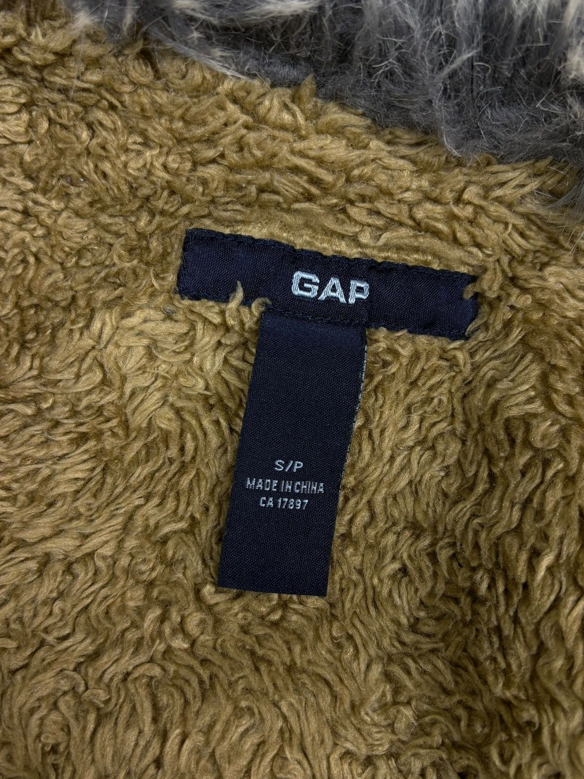 Gap 🔥 Y2K FAUX FUR GAP DENIM JACKET VINTAGE COAT Size S / US 4 / IT 40 - 14 Thumbnail