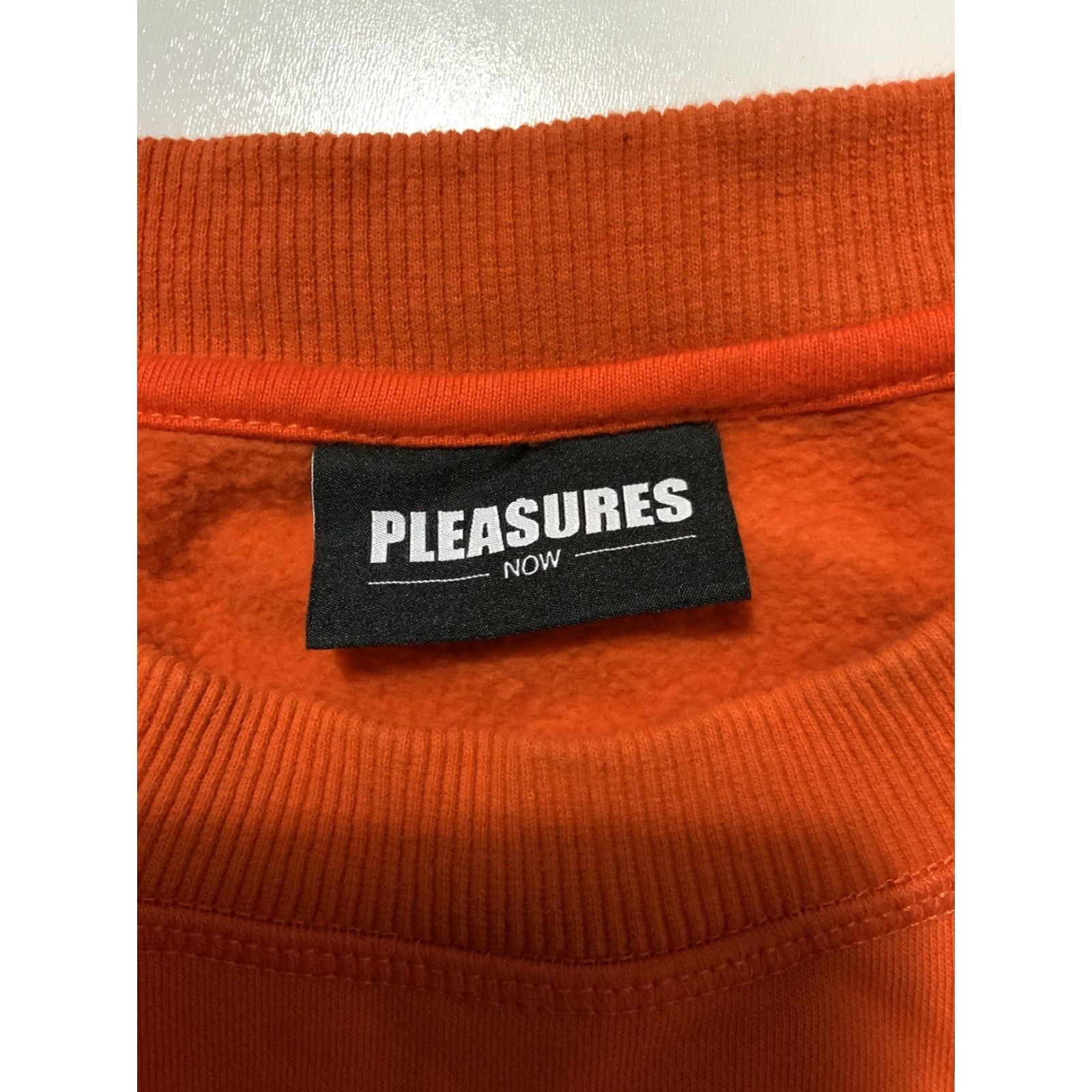 Pleasures PLEASURES Now Teenage Lovers Embroidered Orange Fleece Crewneck Sweatshirt XL Men Size XL Orange Embroidered Pullover Crewneck Sweatshirt Size US XL / EU 56 / 4 - 4 Thumbnail