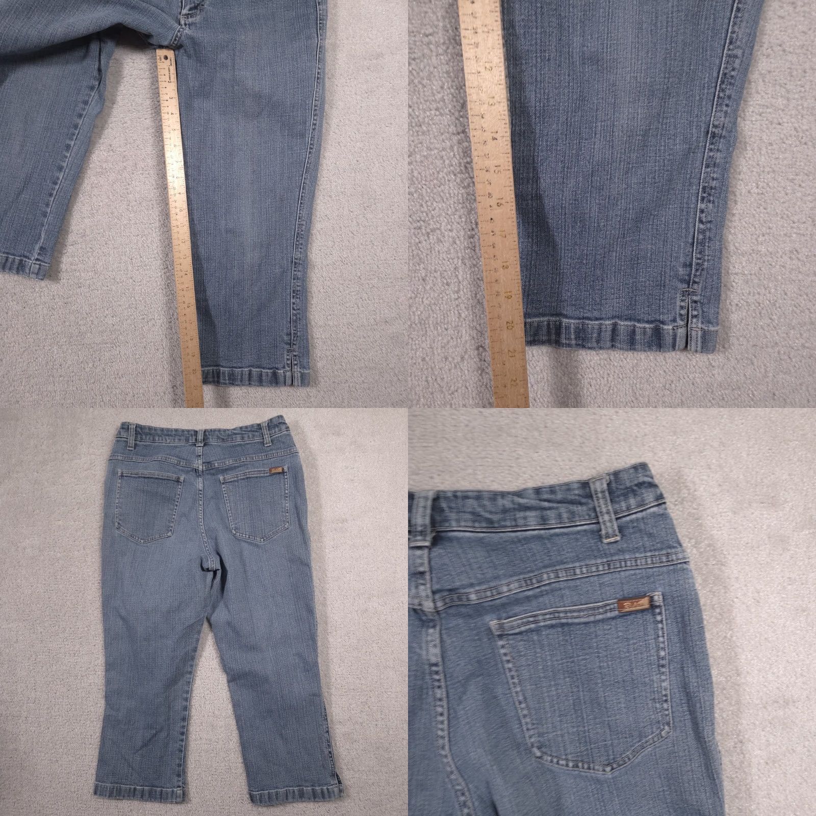 Vintage Riders By Lee Jeans Womens 12 Blue Capri Relaxed Stretch Size 34" / US 12 / IT 48 - 8 Thumbnail