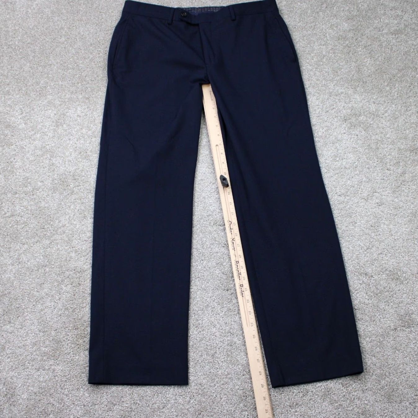 Ralph Lauren LAUREN Ralph Lauren Pants Mens 34x30 Blue Polyester/Viscose Stretch Straight Leg Dress Pants Mens 34 Blue Regular Size US 34 / EU 50 - 3 Thumbnail
