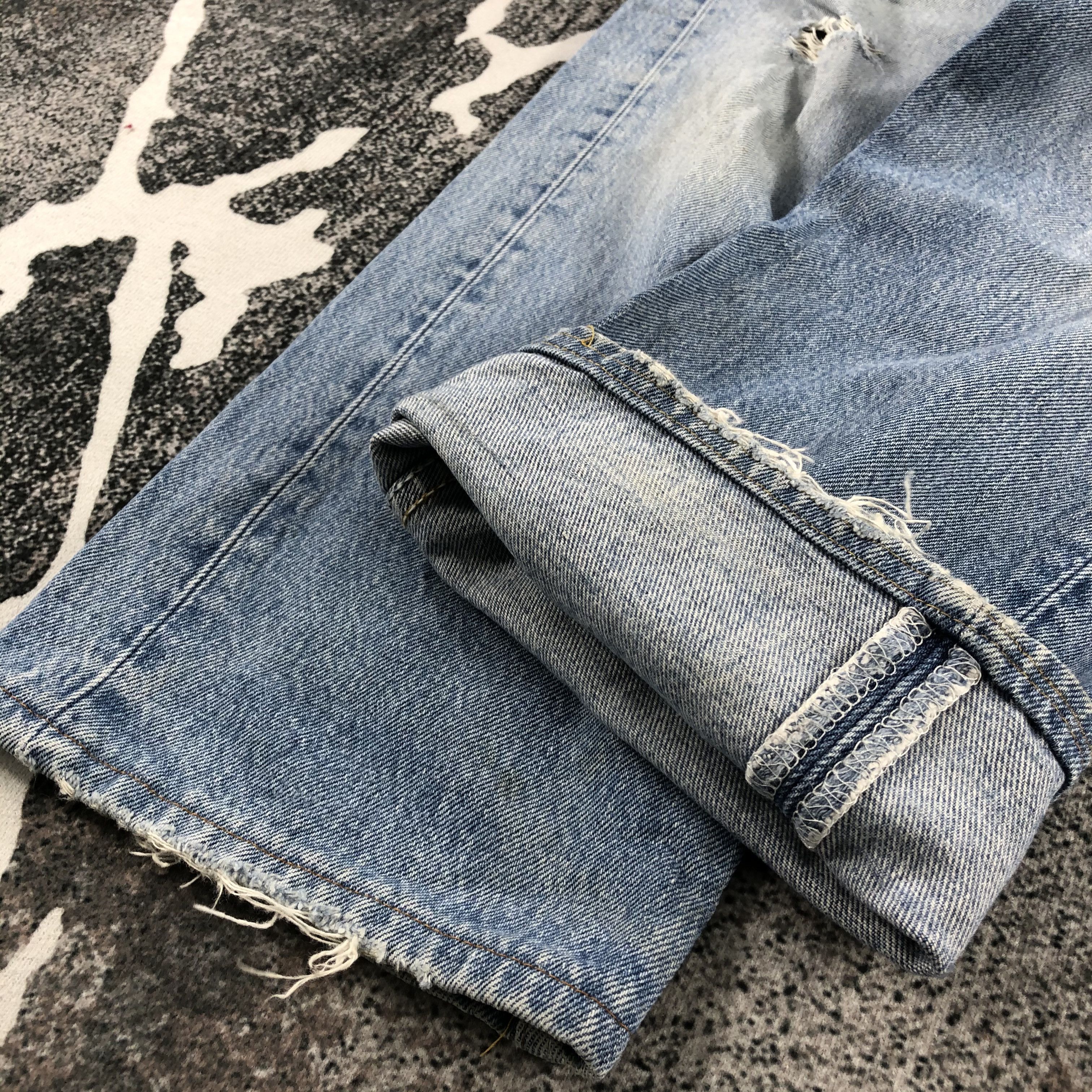 Levi's Vintage 90s Levi's 501 Jeans Distressed Denim KJ837 Size US 32 / EU 48 - 7 Thumbnail