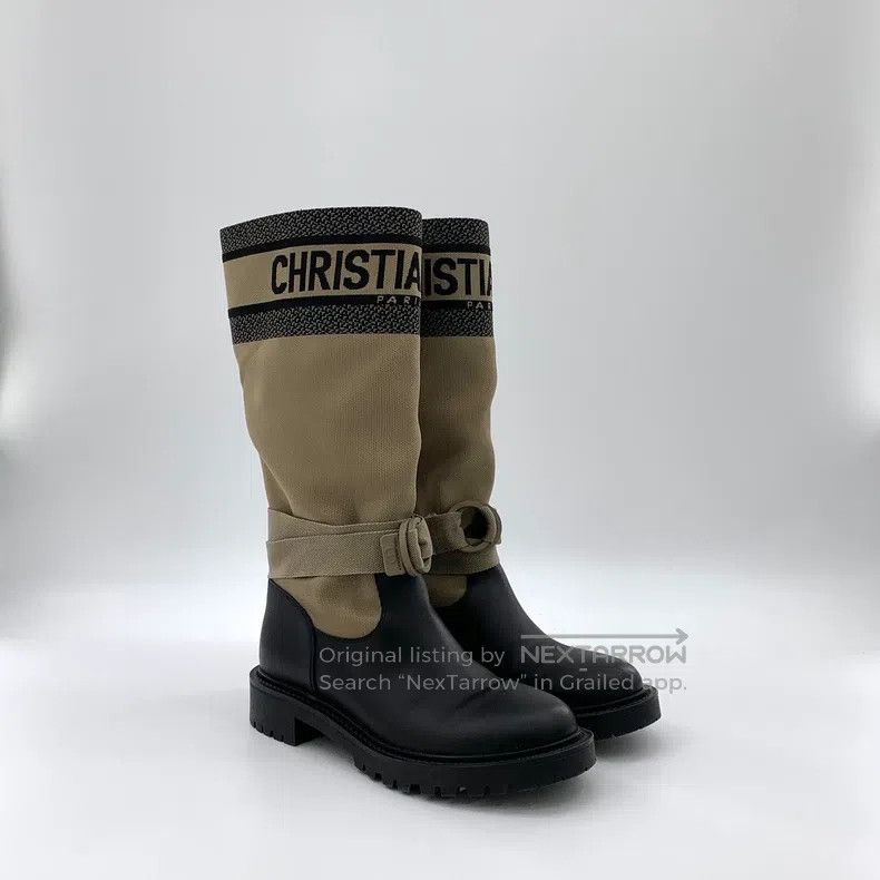 Dior Dior Grey-brown knitted logo letter leather stitching high Size US 12 / IT 42 - 2 Thumbnail