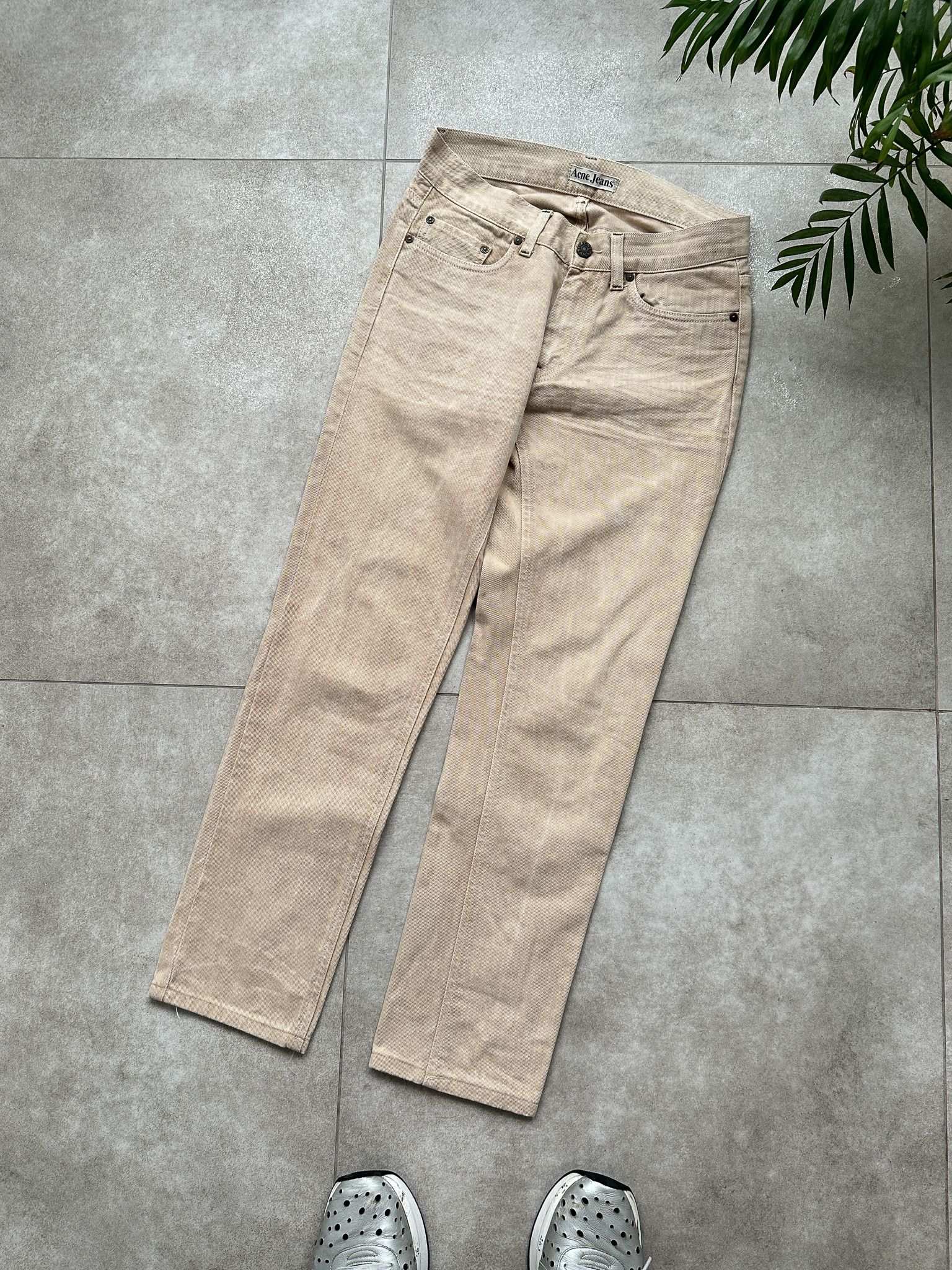 Acne Studios Acne Studios Beige Denim Pants Jeans Size 29" - 1 Thumbnail