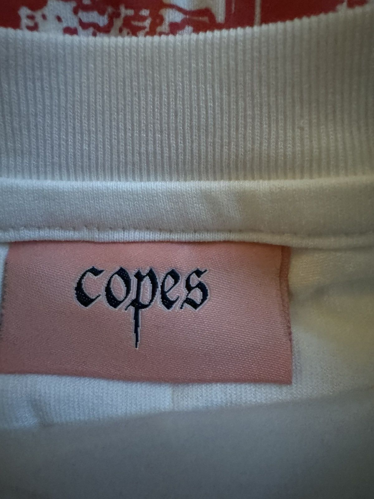 Copes copes x Slug Christ Upheaval red on vintage wash White Tee Size US L / EU 52-54 / 3 - 5 Thumbnail