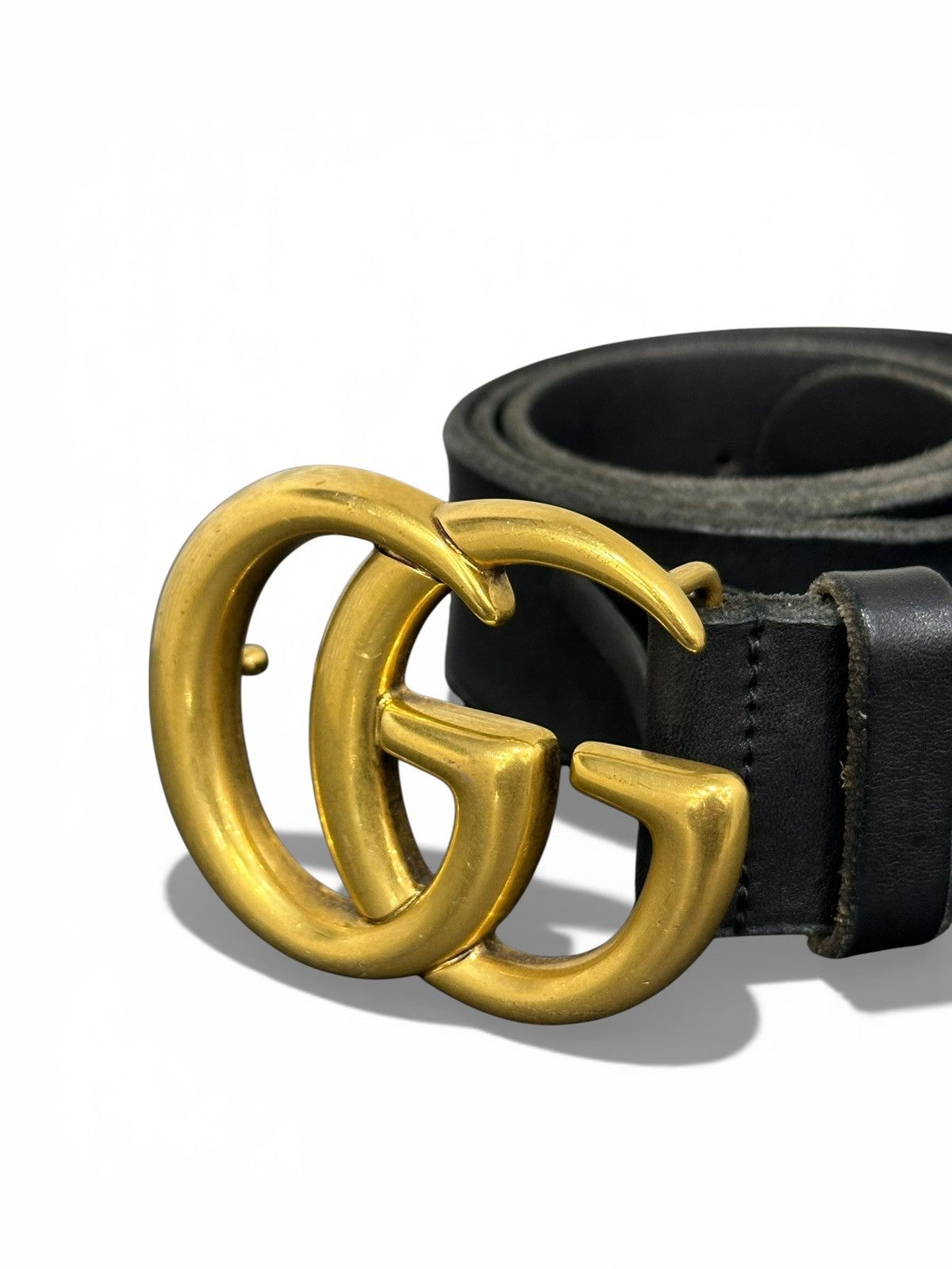 Gucci Gucci GG Black Leather Belt Size ONE SIZE - 1 Thumbnail