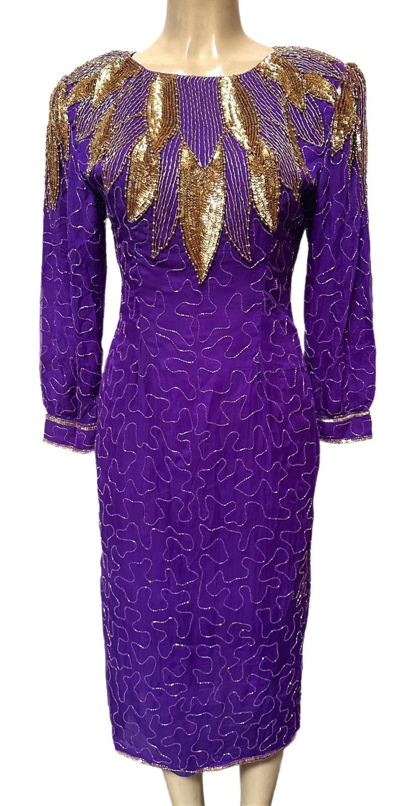 Other Sequin Purple Gold Dress size 6 Size M / US 6-8 / IT 42-44 - 1 Preview