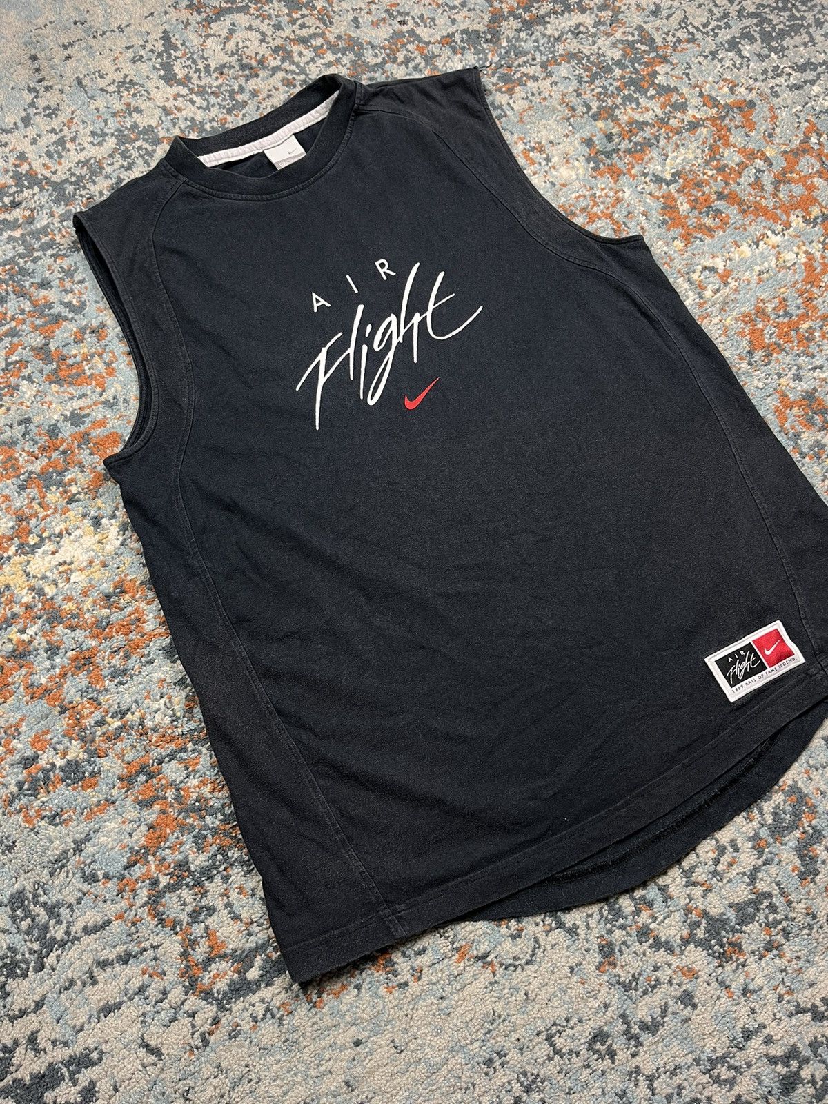 Other Vintage 00s Nike Air Flight 89 center swoosh sleeveless tee Size US L / EU 52-54 / 3 - 3 Thumbnail