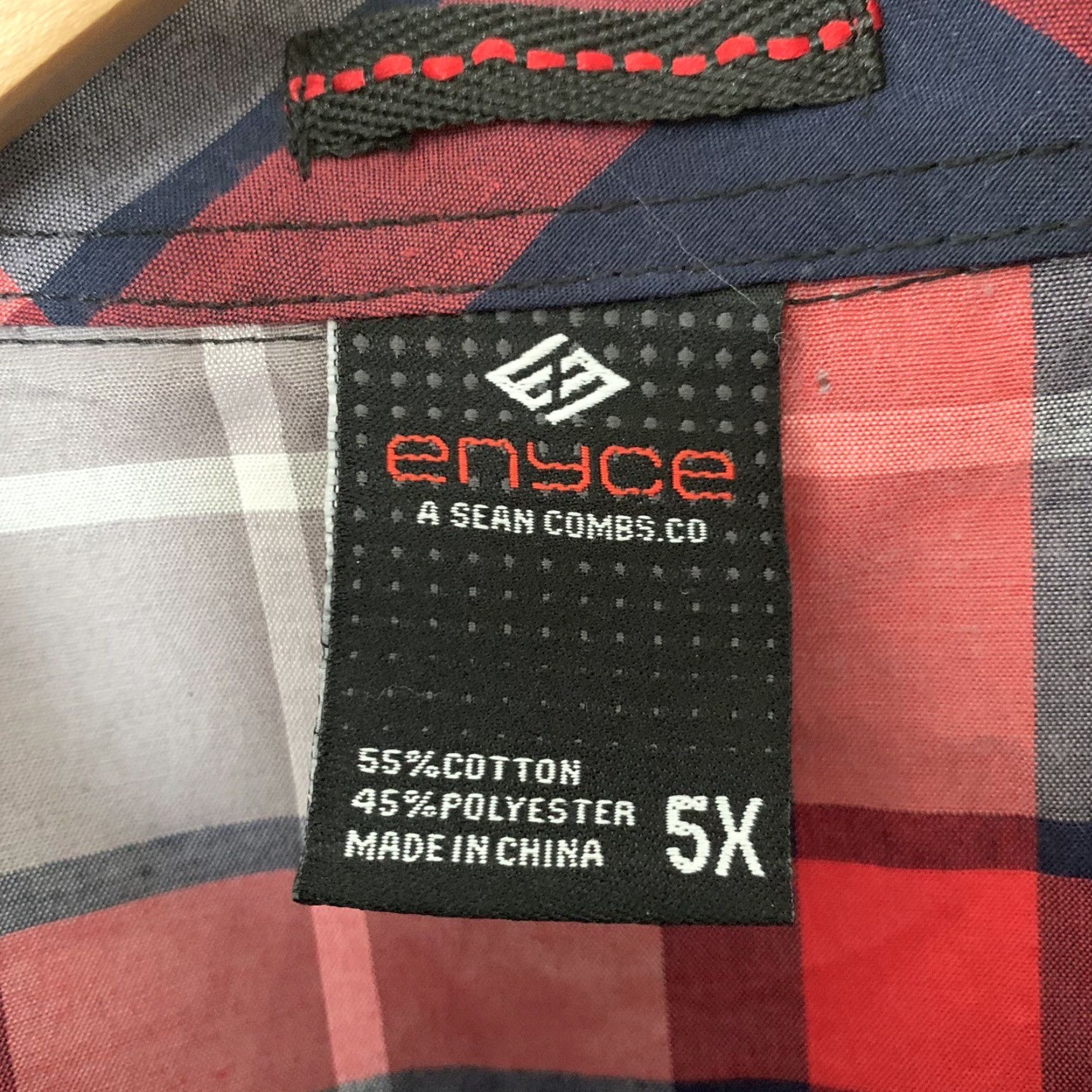 Enyce enyce Shirt Big 3X Mens Long Sleeve Button-Up Plaid Multicolor Cotton Blend Casual Urban Size US XXL / EU 58 / 5 - 2 Thumbnail