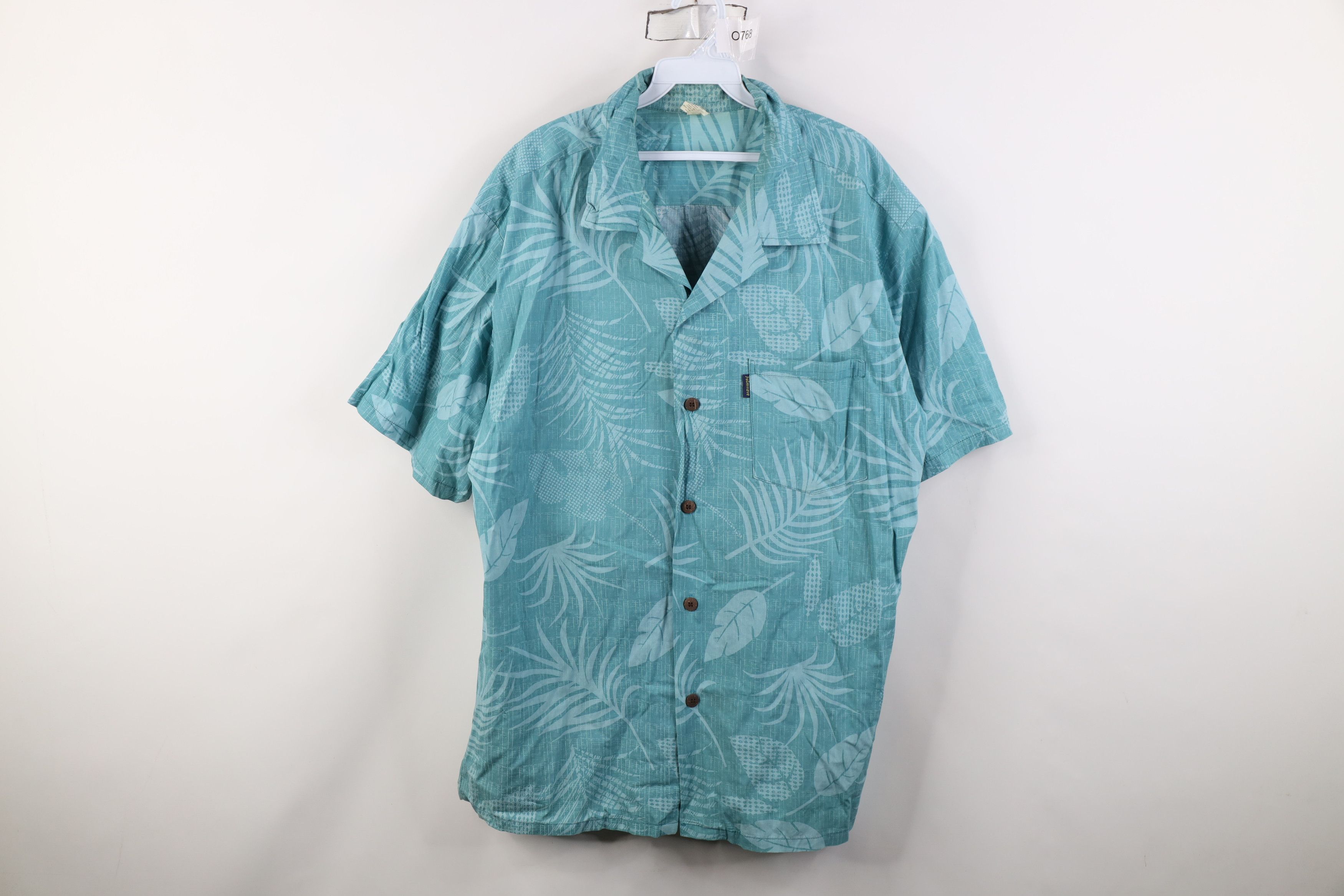 Vintage Vintage 90s Streetwear Leaf Beach Luau Hawaiian Button Shirt Size US XL / EU 56 / 4 - 1 Thumbnail