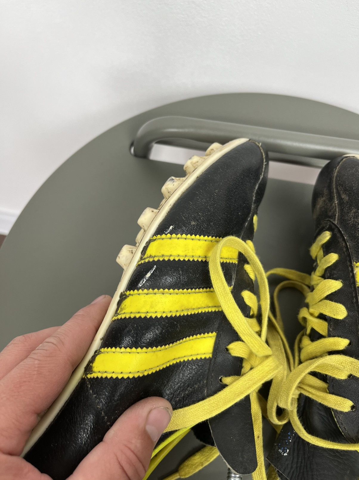 Adidas × Vintage Vintage Adidas Soccer Cleats Size 9 Black Yellow Austria Size US 9 / EU 42 - 10 Thumbnail