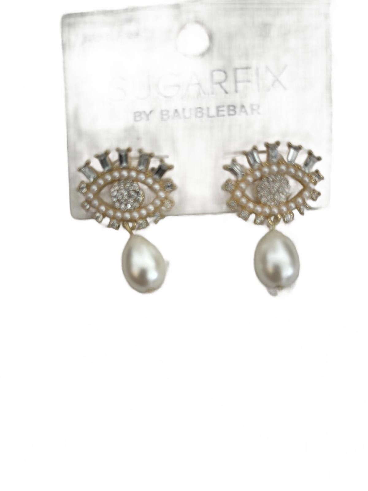 Designer SUGARFIX by Baublebar Elegant Pearl Eye Drop Earrings Size ONE SIZE - 4 Thumbnail