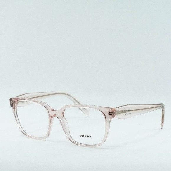 image of New Prada Pr17Zv 15J101 Crystal Pink Eyeglasses, Women's