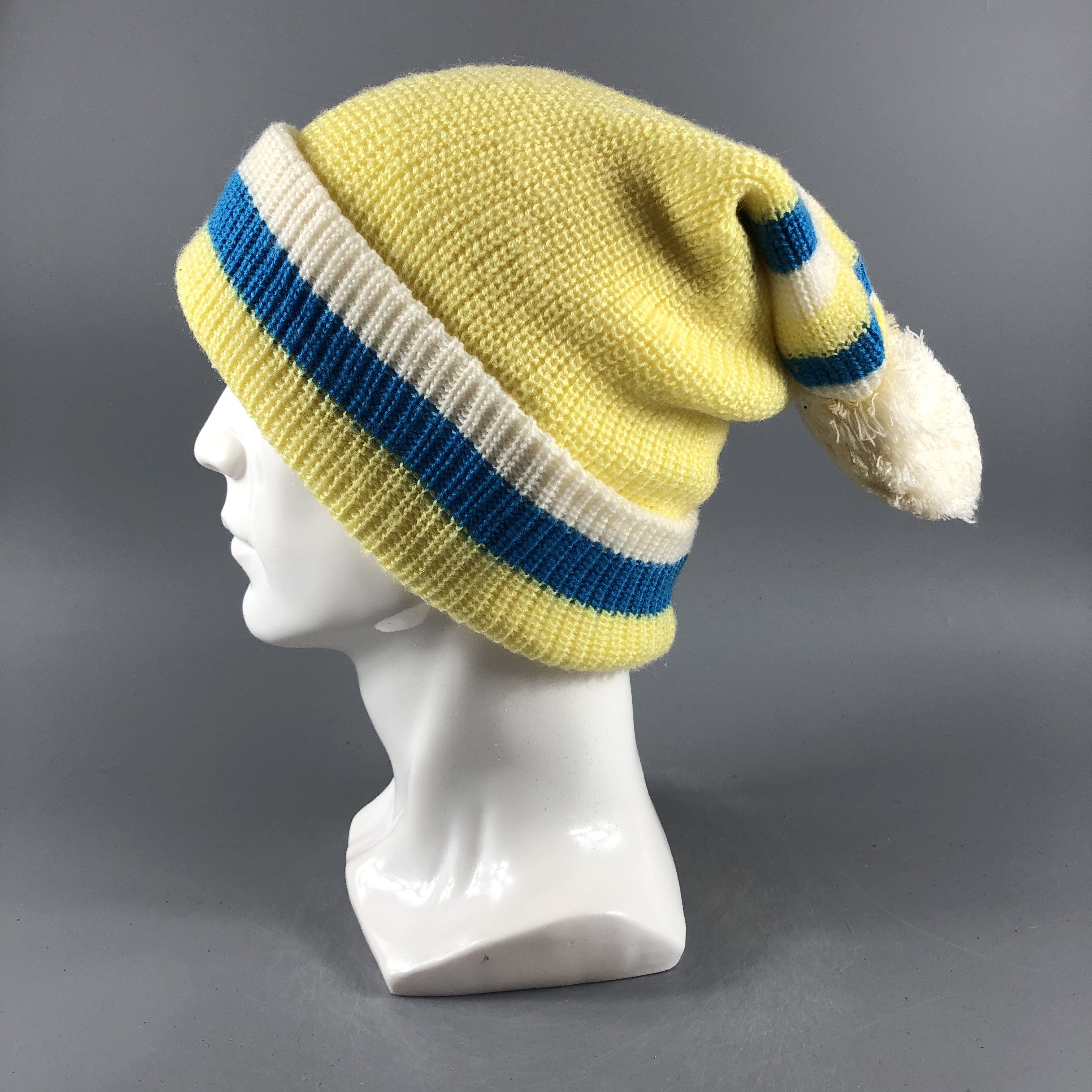 Japanese Brand × Vintage Unknown Stripe Slouchy Beanie Snow Hat Snow Cap -D583 Size ONE SIZE - 1 Thumbnail
