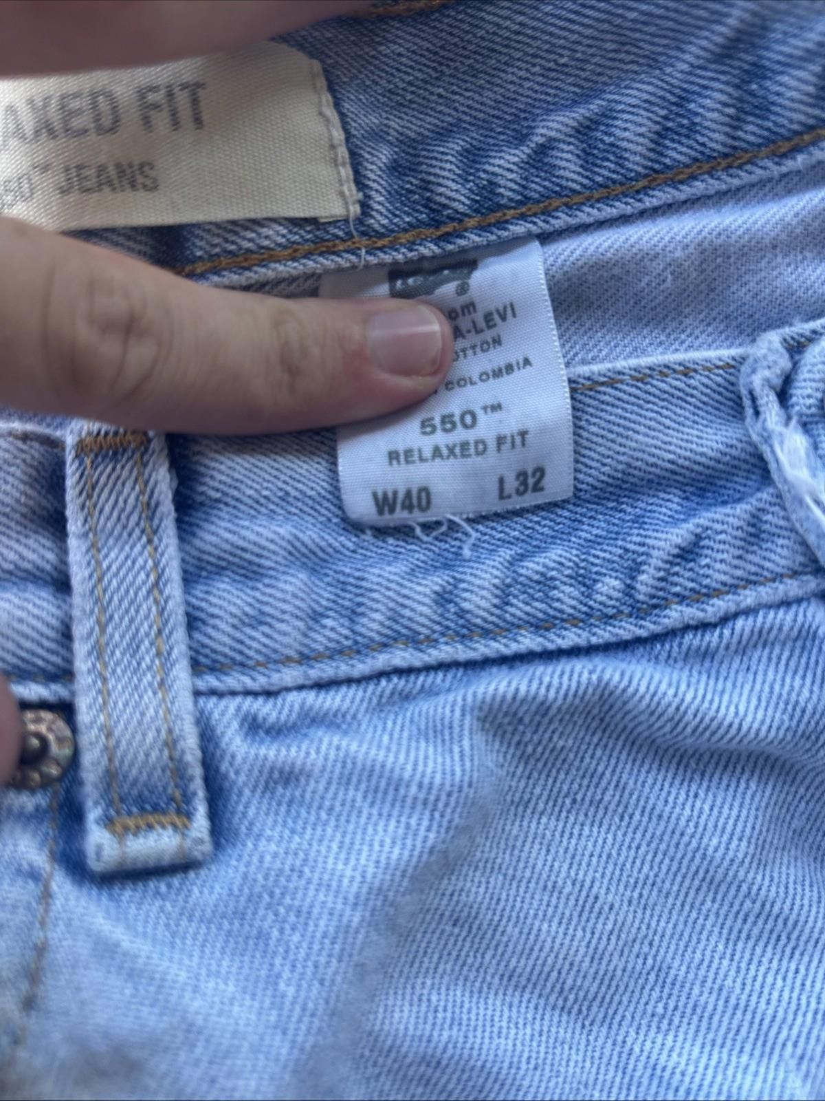 Levi's VTG Levi 550 Relaxed Fit Jeans Men’s 32x40 Blue Light Denim Size US 32 / EU 48 - 3 Thumbnail