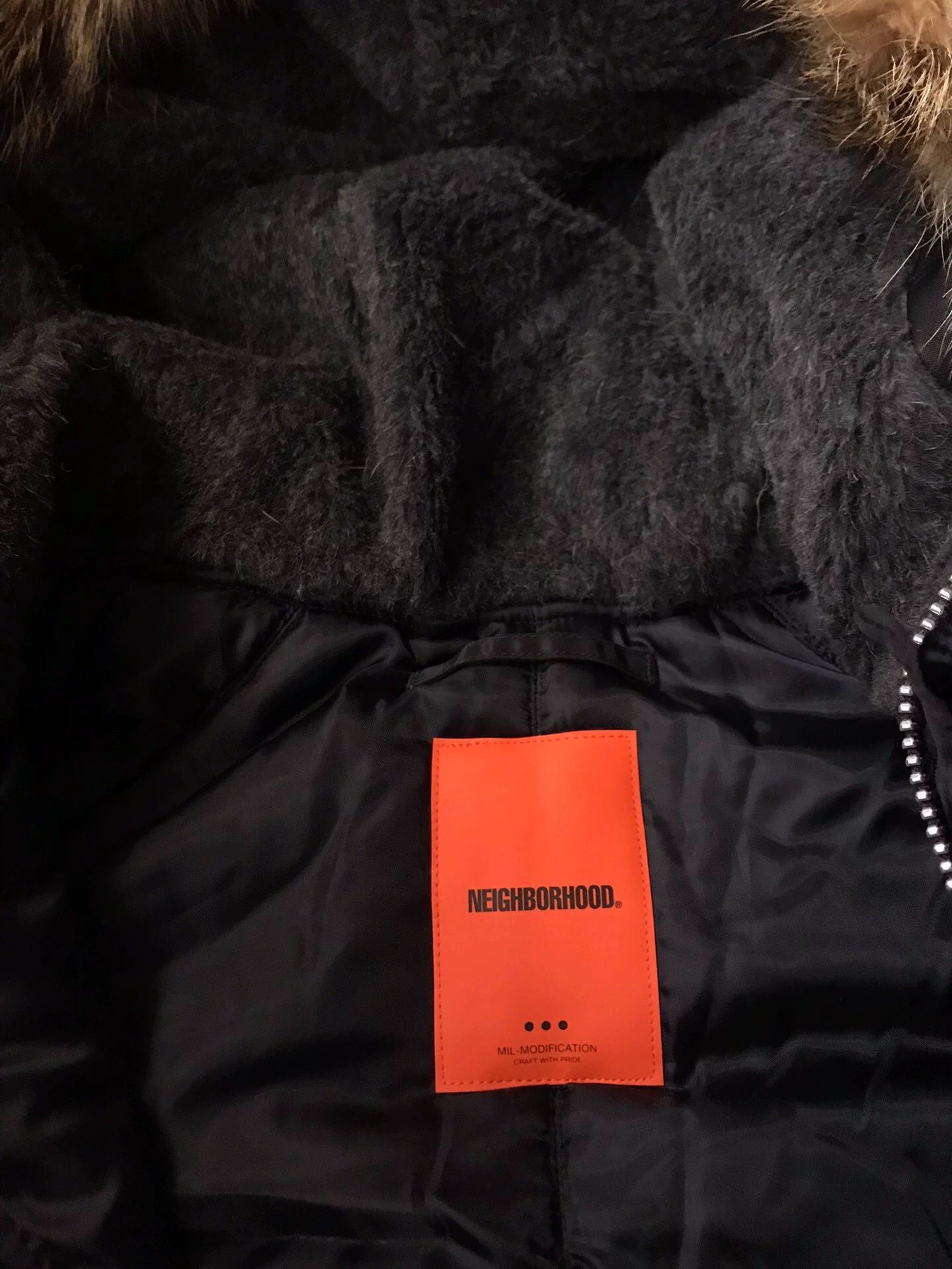 NBDN Nobrandedon NBHD L long hooded quilted P棉 swallowtail reflective Size US L / EU 52-54 / 3 - 4 Thumbnail