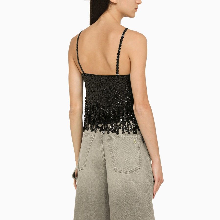 The Attico o1d2blof1024 Halter Top in Black Size S / US 4 / IT 40 - 3 Thumbnail