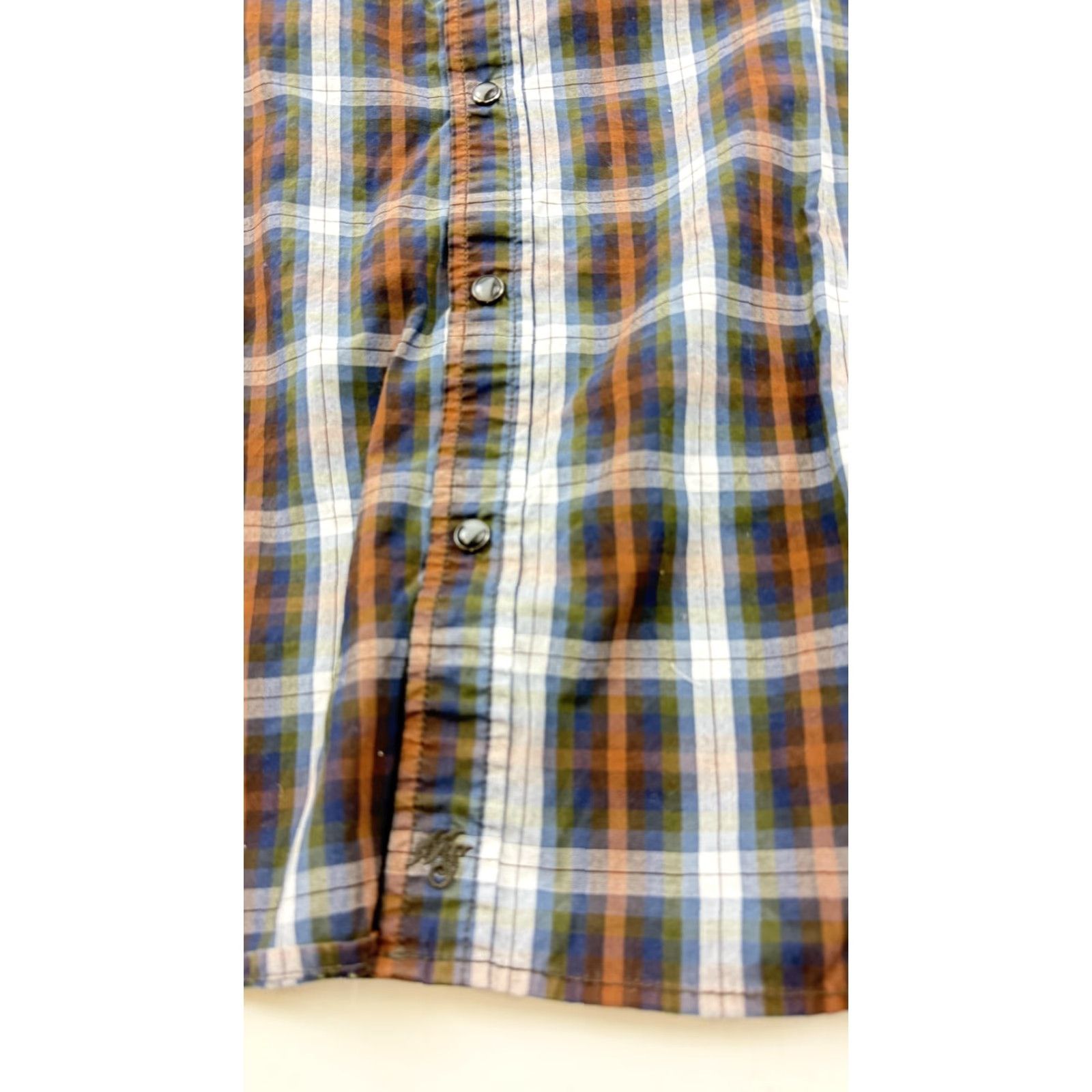 Vintage Moon Shine Spirit Shirt Mens Large Blue Plaid Western Snap Pearl Button Shirt Size US L / EU 52-54 / 3 - 3 Thumbnail