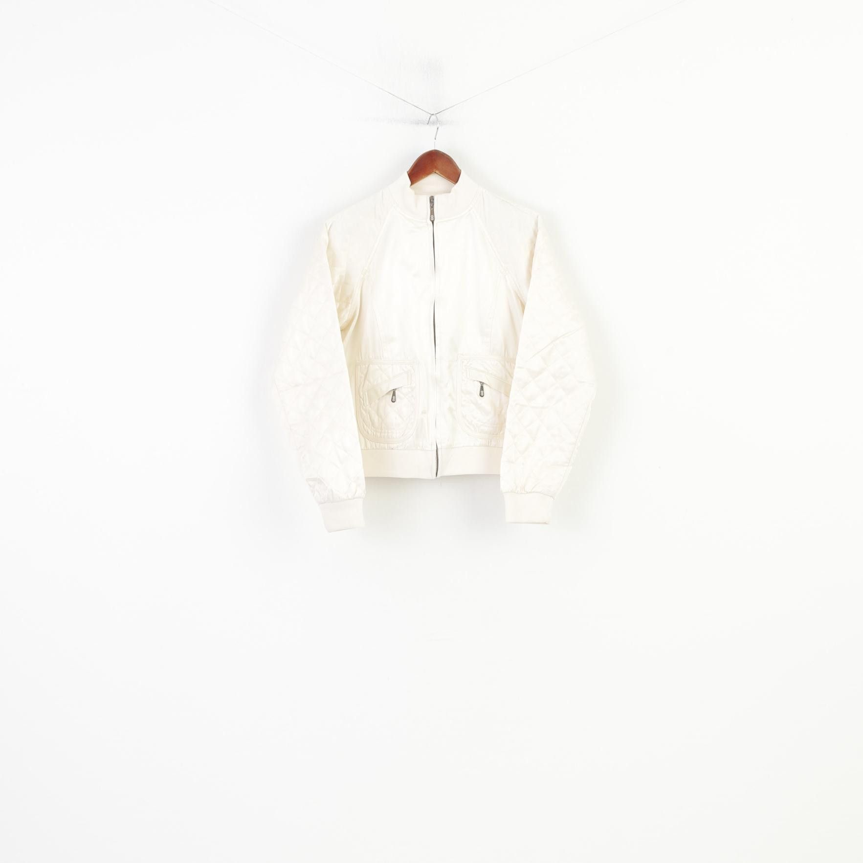 Bill Blass Bill Blass Jeans Women M Jacket Retro Cream Shiny 11109 Size M / US 6-8 / IT 42-44 - 2 Thumbnail