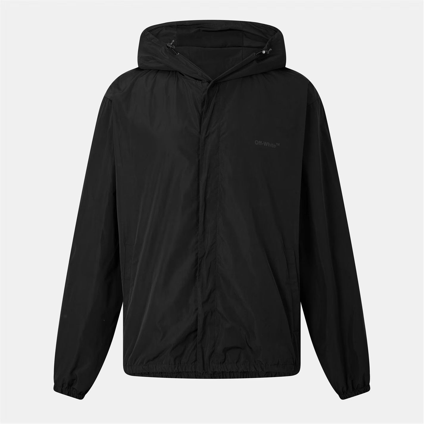 Off-White o1g2r1mq0326 Technical Fabric Hooded Windbreaker Jacket Size US S / EU 44-46 / 1 - 1 Thumbnail