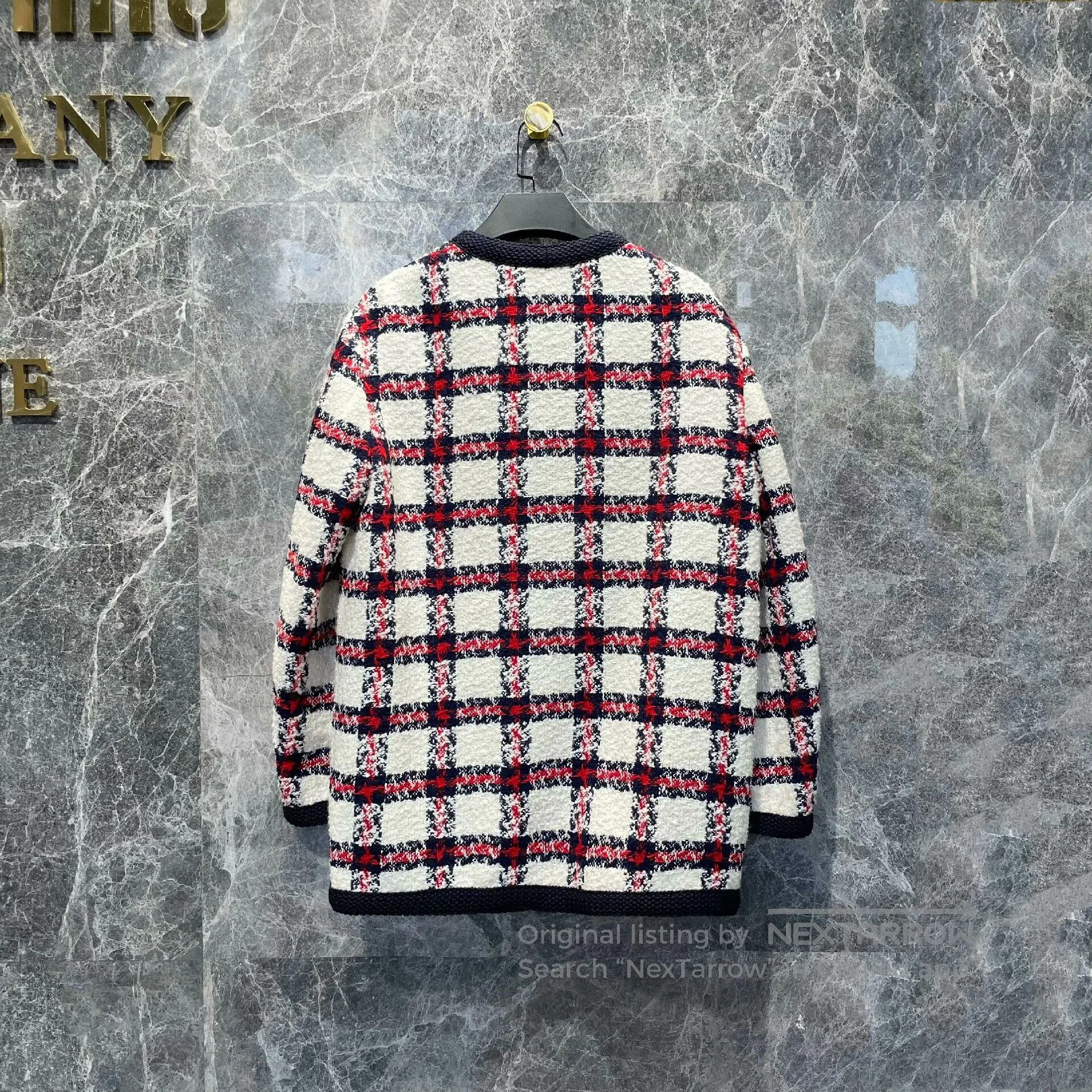 Gucci Gucci Plaid Tweed Coat with Gold Buckle. Size US M / EU 48-50 / 2 - 2 Thumbnail