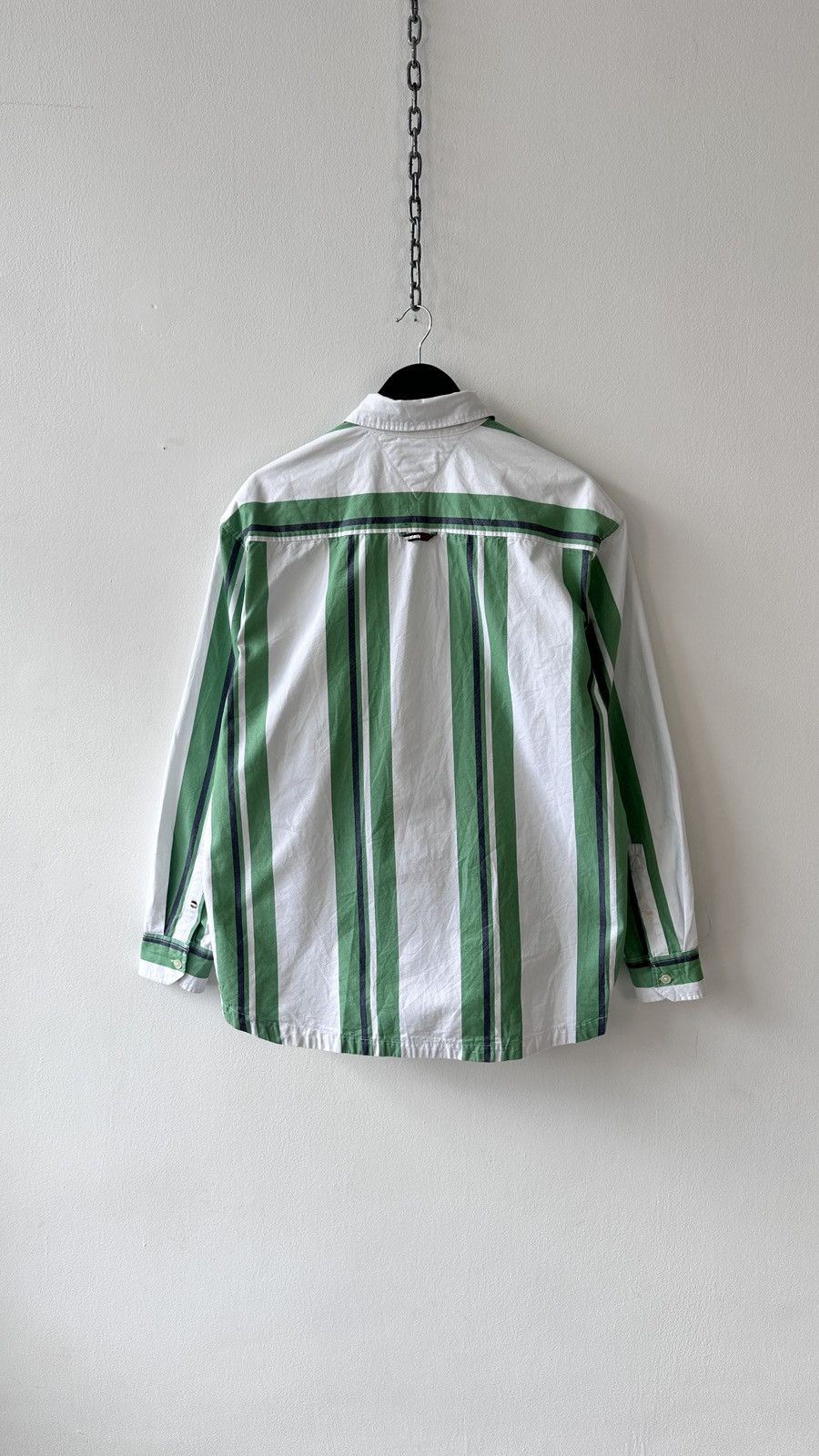 Tommy Hilfiger Tommy Jeans Striped Shirt Skate Fit Y2K Baggy Retro Big Logo Size US M / EU 48-50 / 2 - 10 Thumbnail