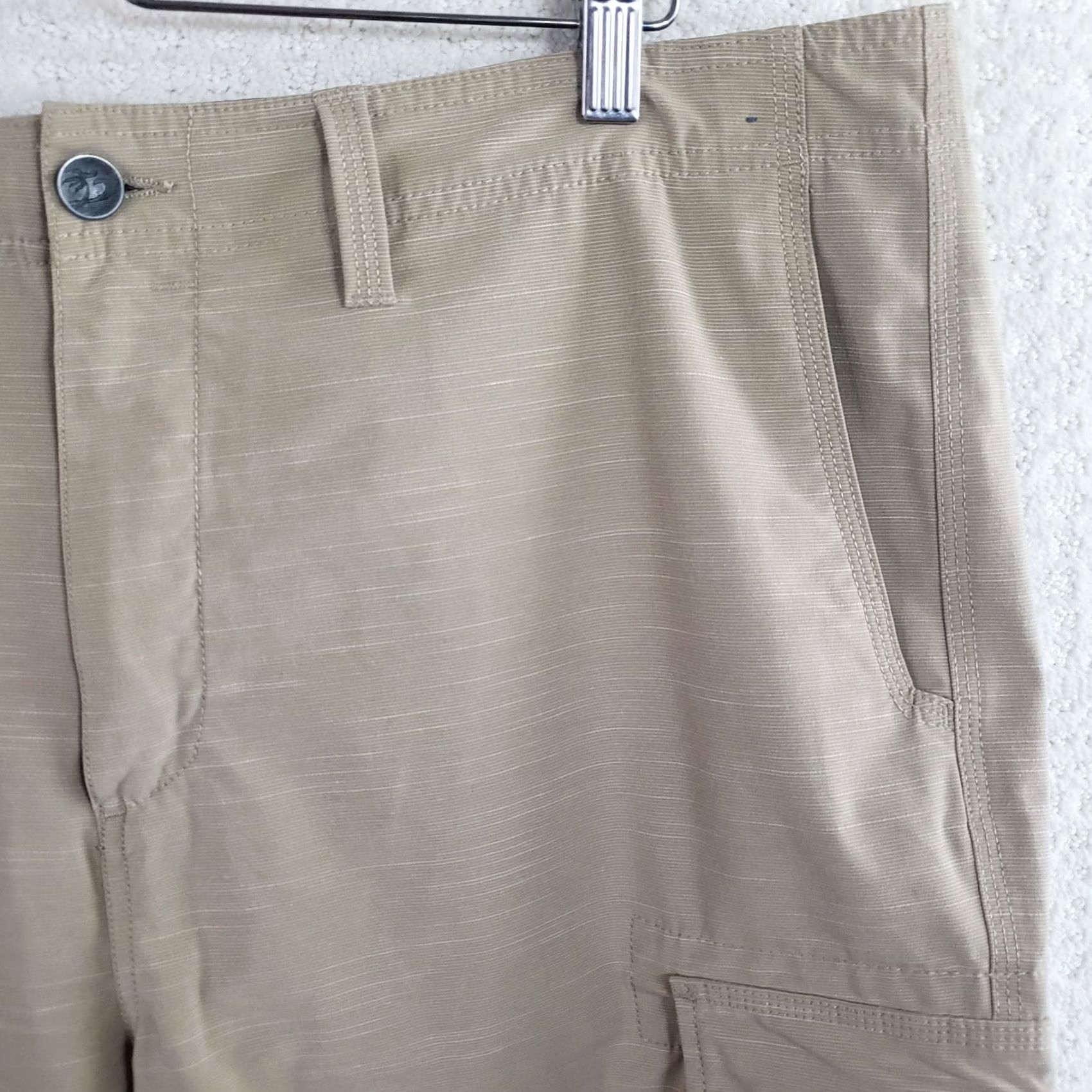 Vintage HONOLUA Cargo Shorts Men 38x10 Beige Poly Cotton Spandex Flat Front Casual Beach Size US 38 / EU 54 - 7 Thumbnail