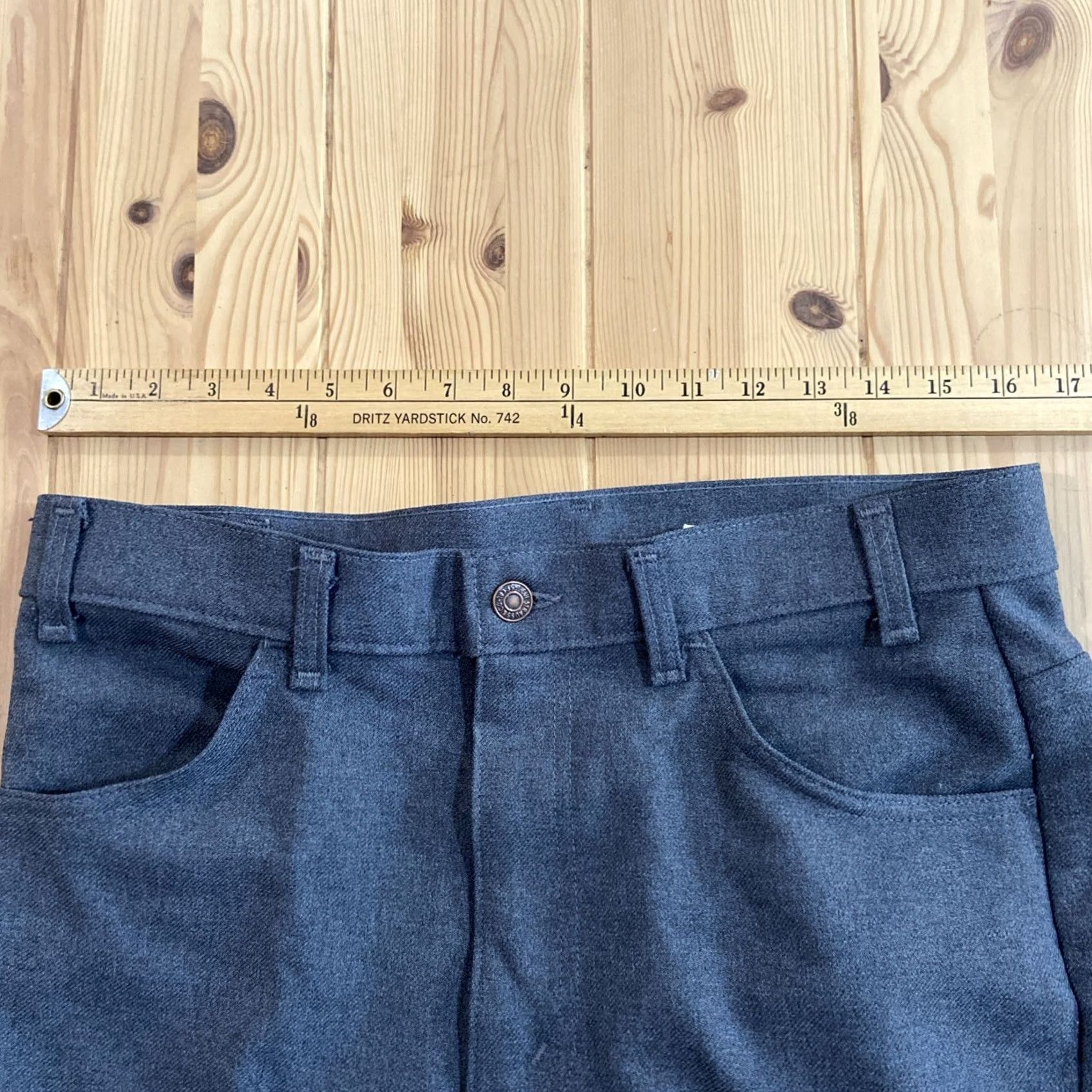 Levi's Levi's Pants Bootcut 34x30 Mens Gray Polyester Levi's USA Chino Regular 1995 Vintage Size US 39 - 4 Thumbnail