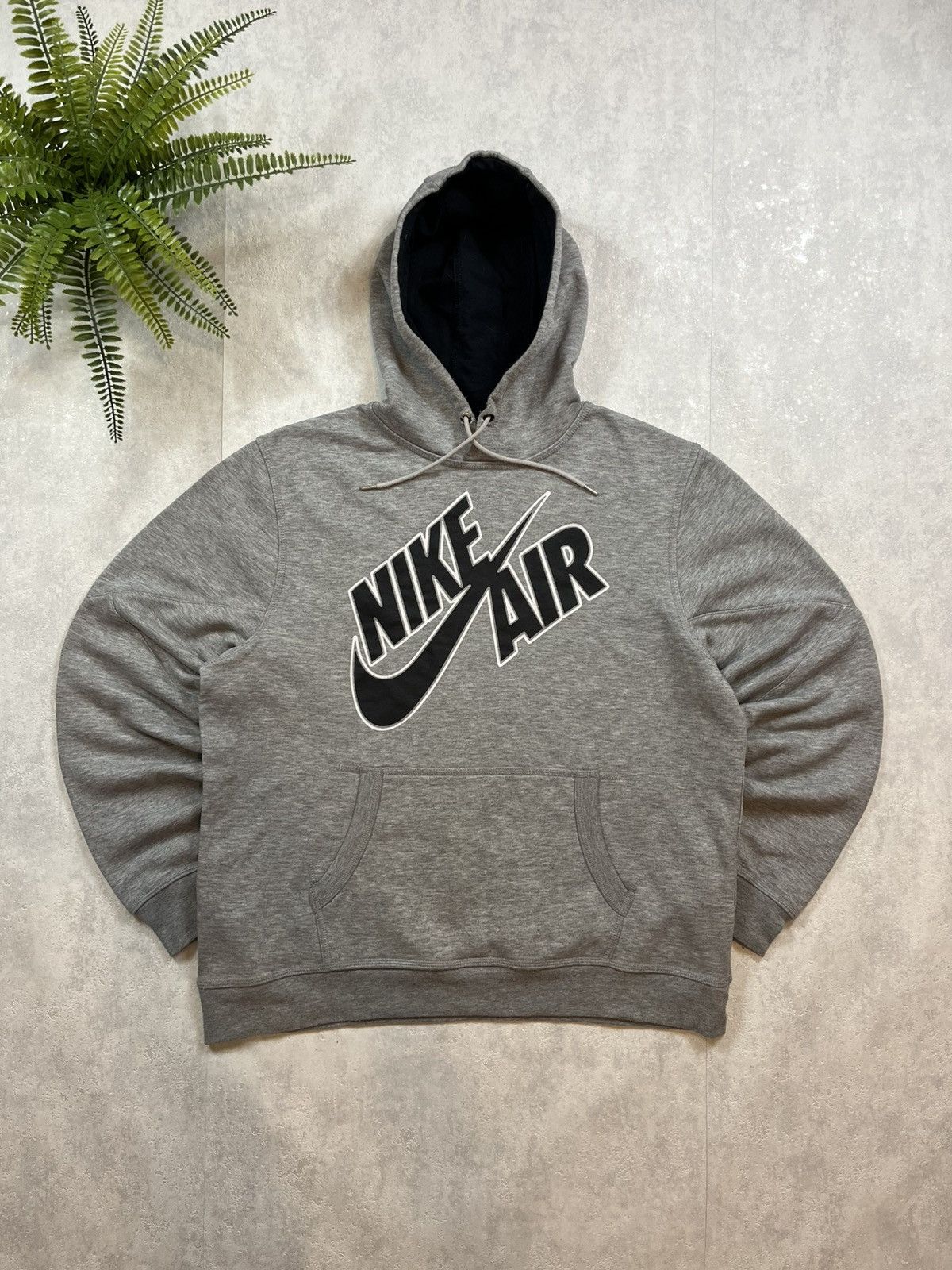 Nike × Vintage 00s Nike Air Vintage Y2K Oversized Big Logo Pullover Hoodie Size US L / EU 52-54 / 3 - 1 Thumbnail