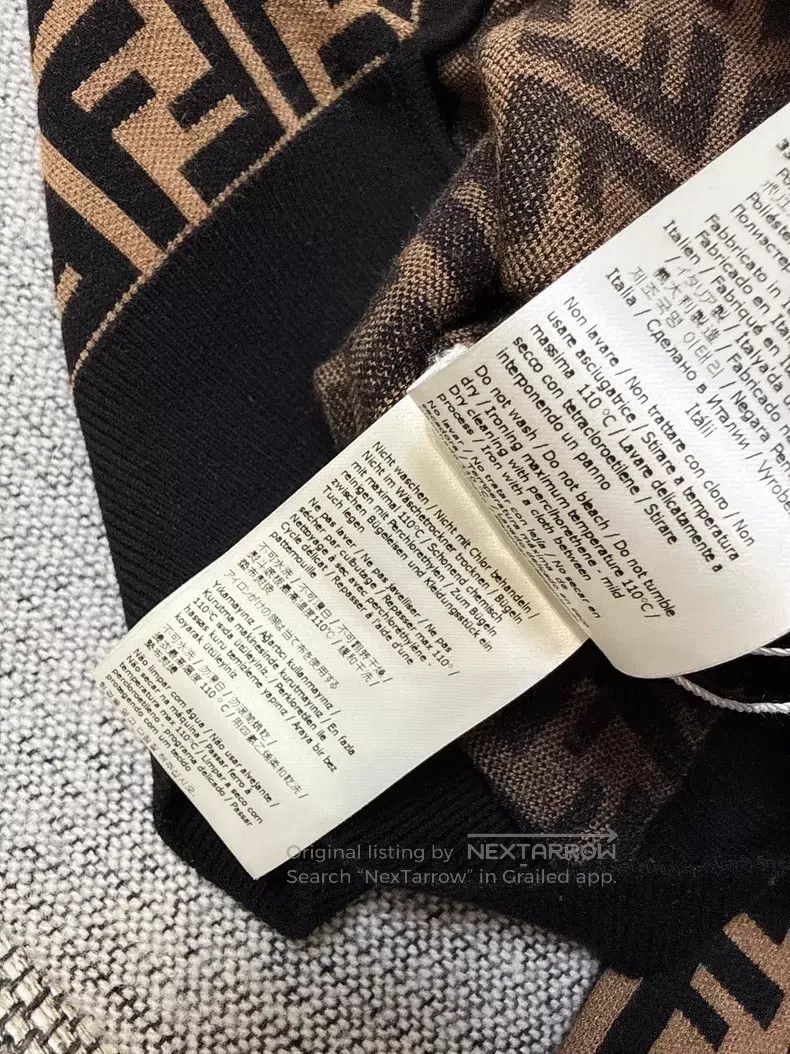 Fendi Fendi Brown knitted sweater with FF monogram logo Size S / US 4 / IT 40 - 5 Thumbnail