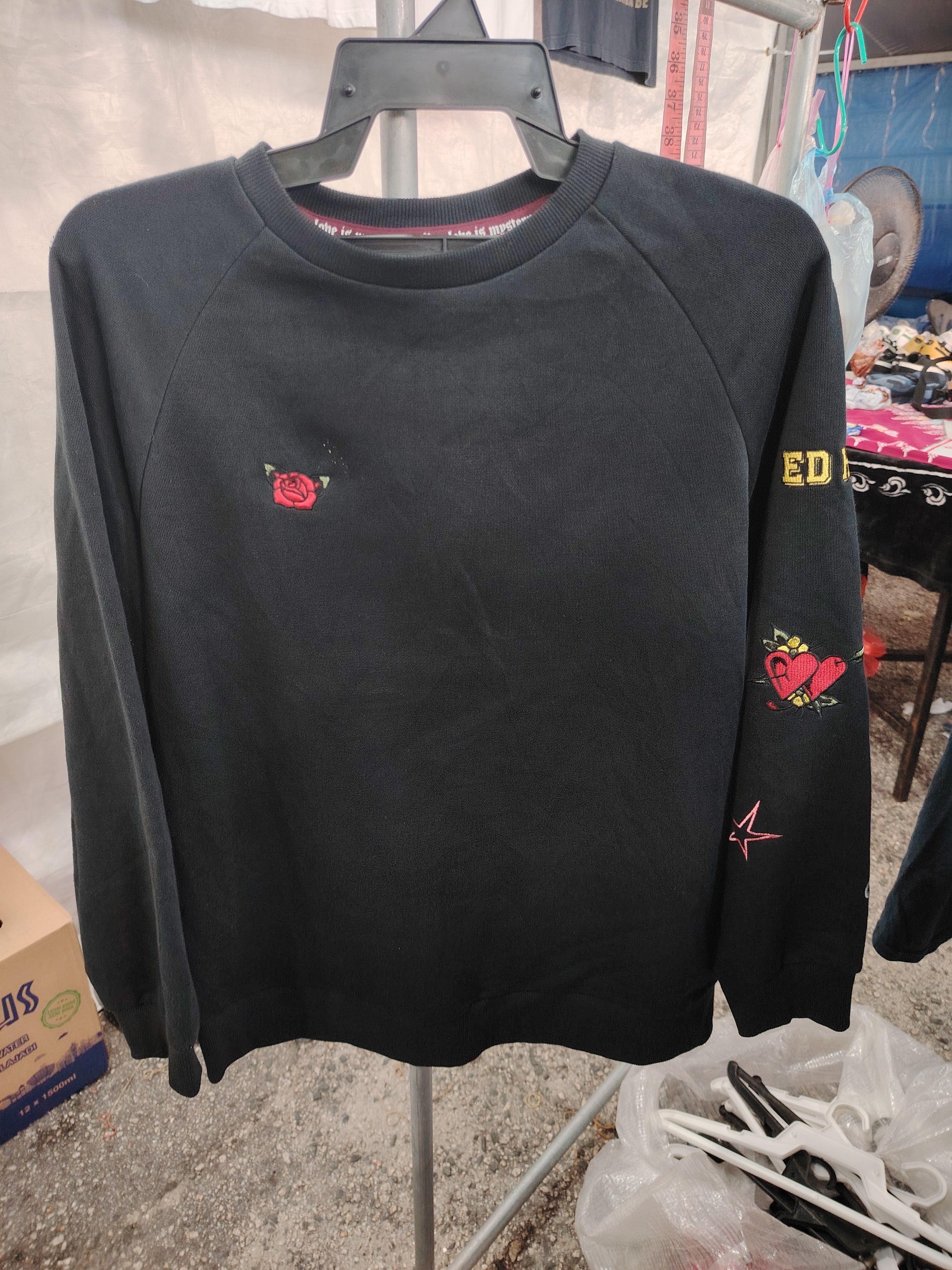 Christian Audigier ED HARDY Love is Mystery Black SWEATSHIRT Size US L / EU 52-54 / 3 - 1 Thumbnail