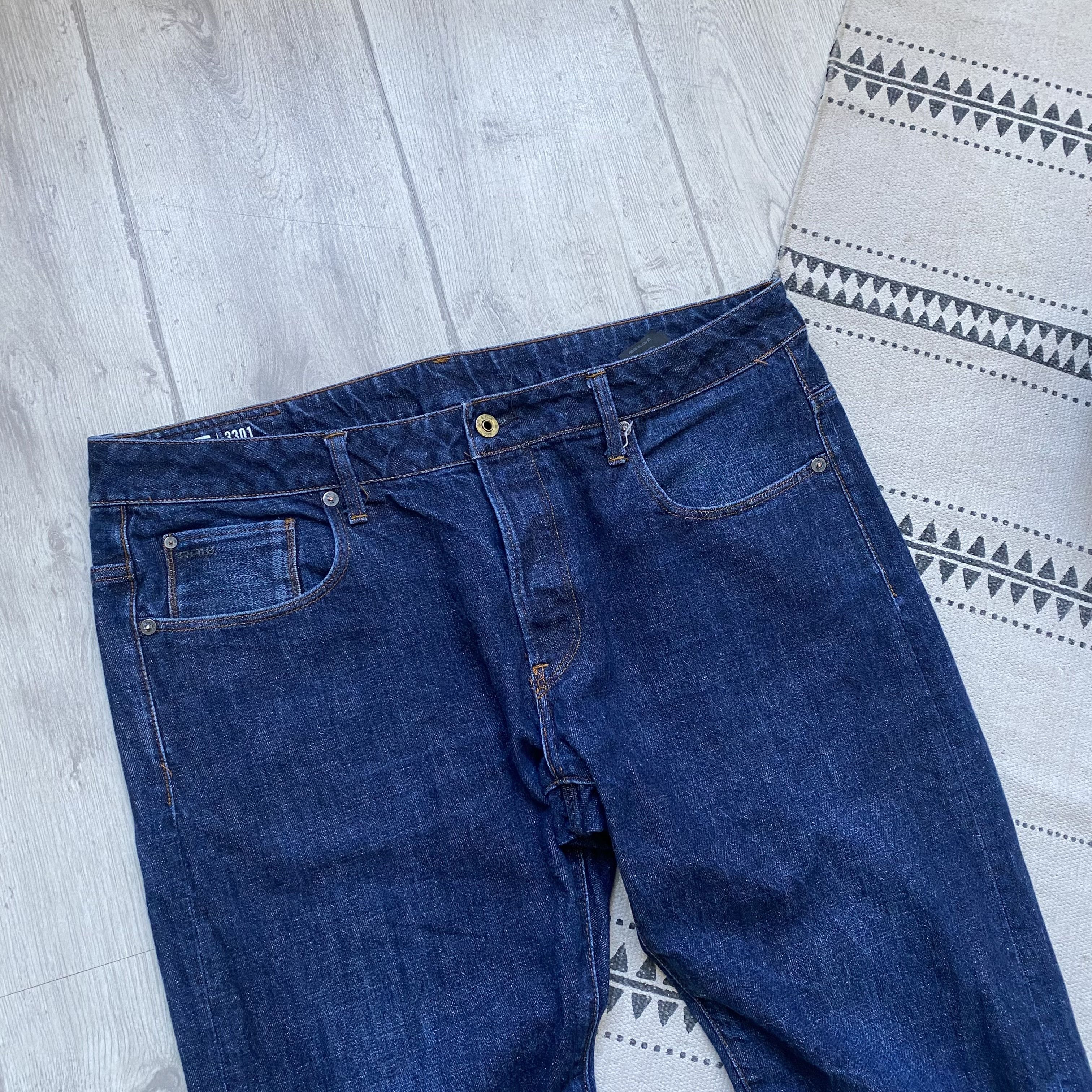 G-Star Gstar RAW Denim 3301 slim jeans pants Size US 36 / EU 52 - 2 Thumbnail