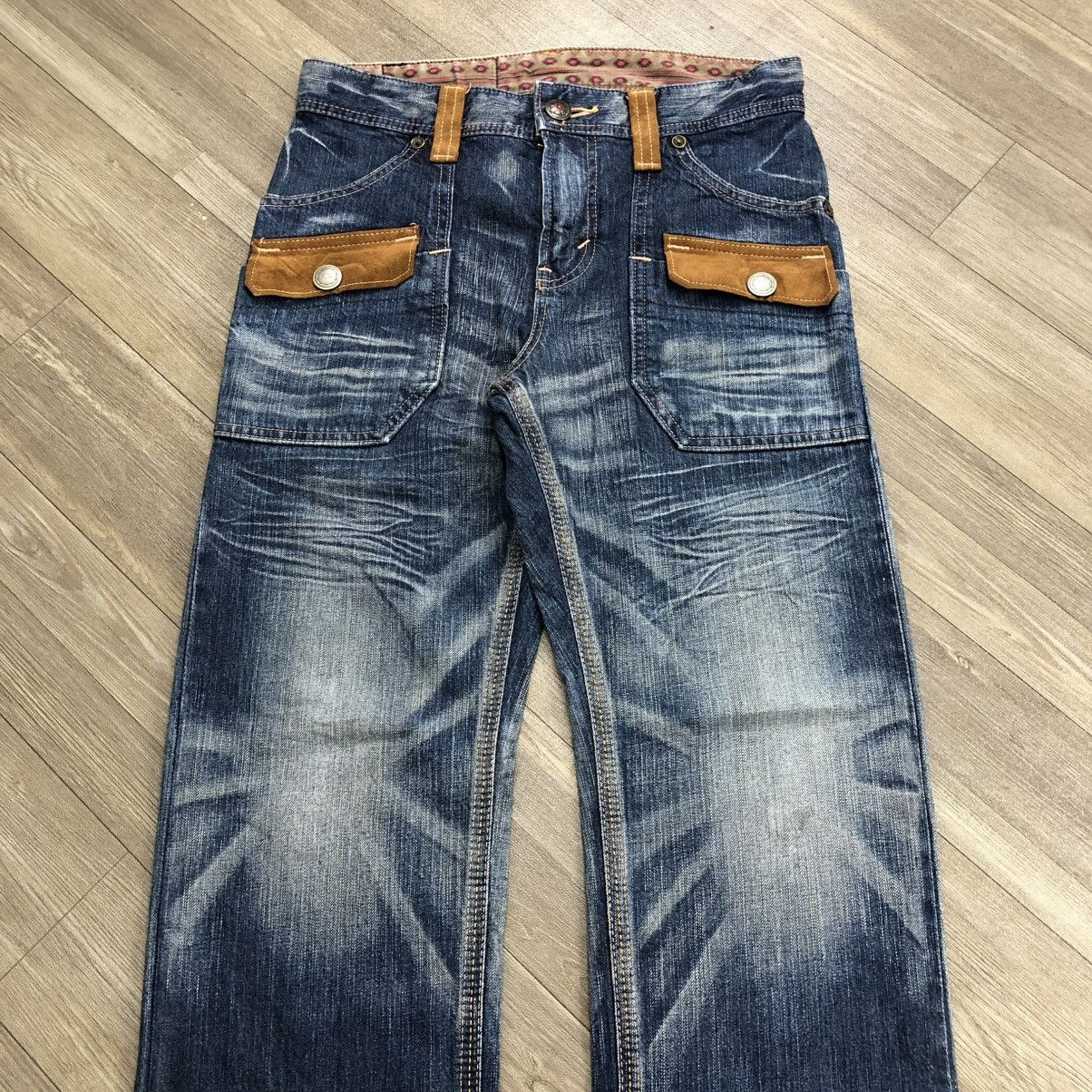 Edwin × If Six Was Nine × Japanese Brand 2000s Edwin Exclusive Vintage Nice Design Faded Jeans Y2K Size US 28 / EU 44 - 2 Thumbnail