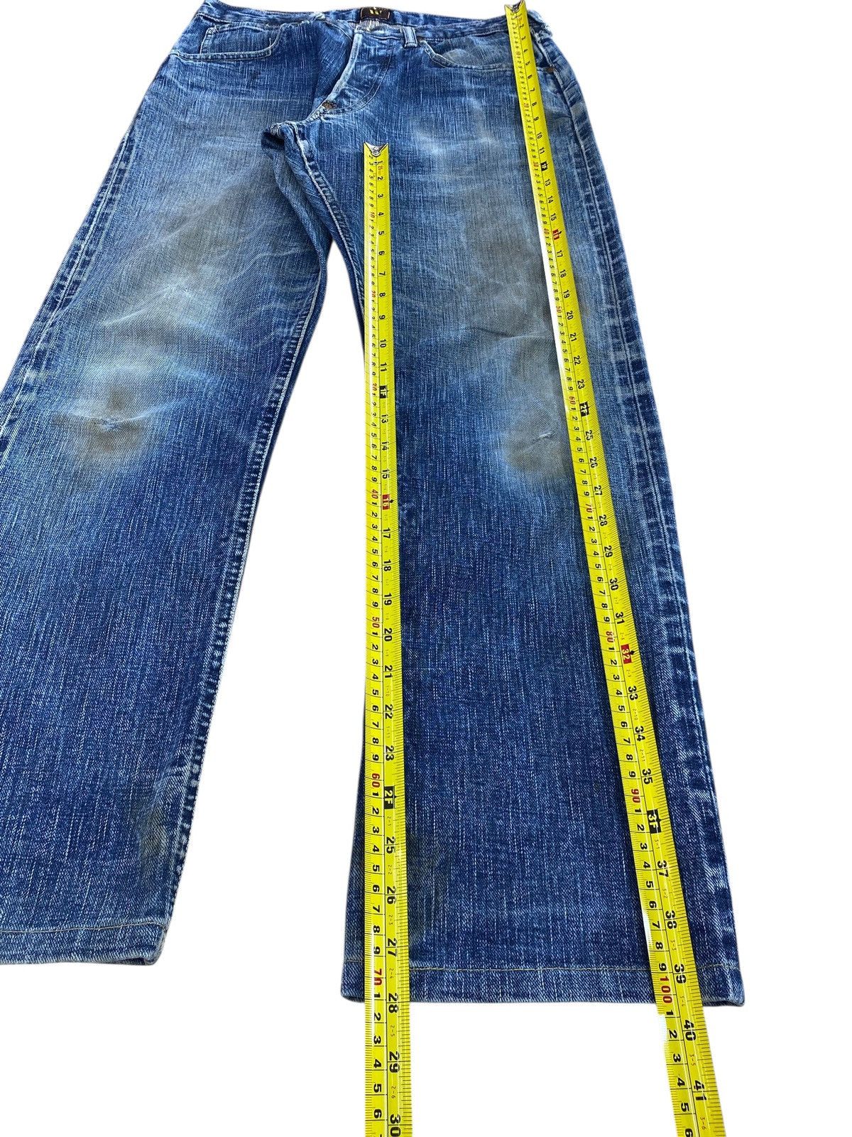 Japanese Brand Japanese Brand Whiskered & Faded Wash Style Wide Fit Jeans Size US 30 / EU 46 - 9 Thumbnail