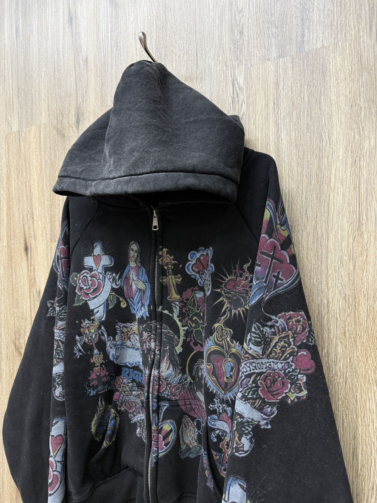 Other Righteous Black Zip Up Hoodie Size US XL / EU 56 / 4 - 3 Thumbnail
